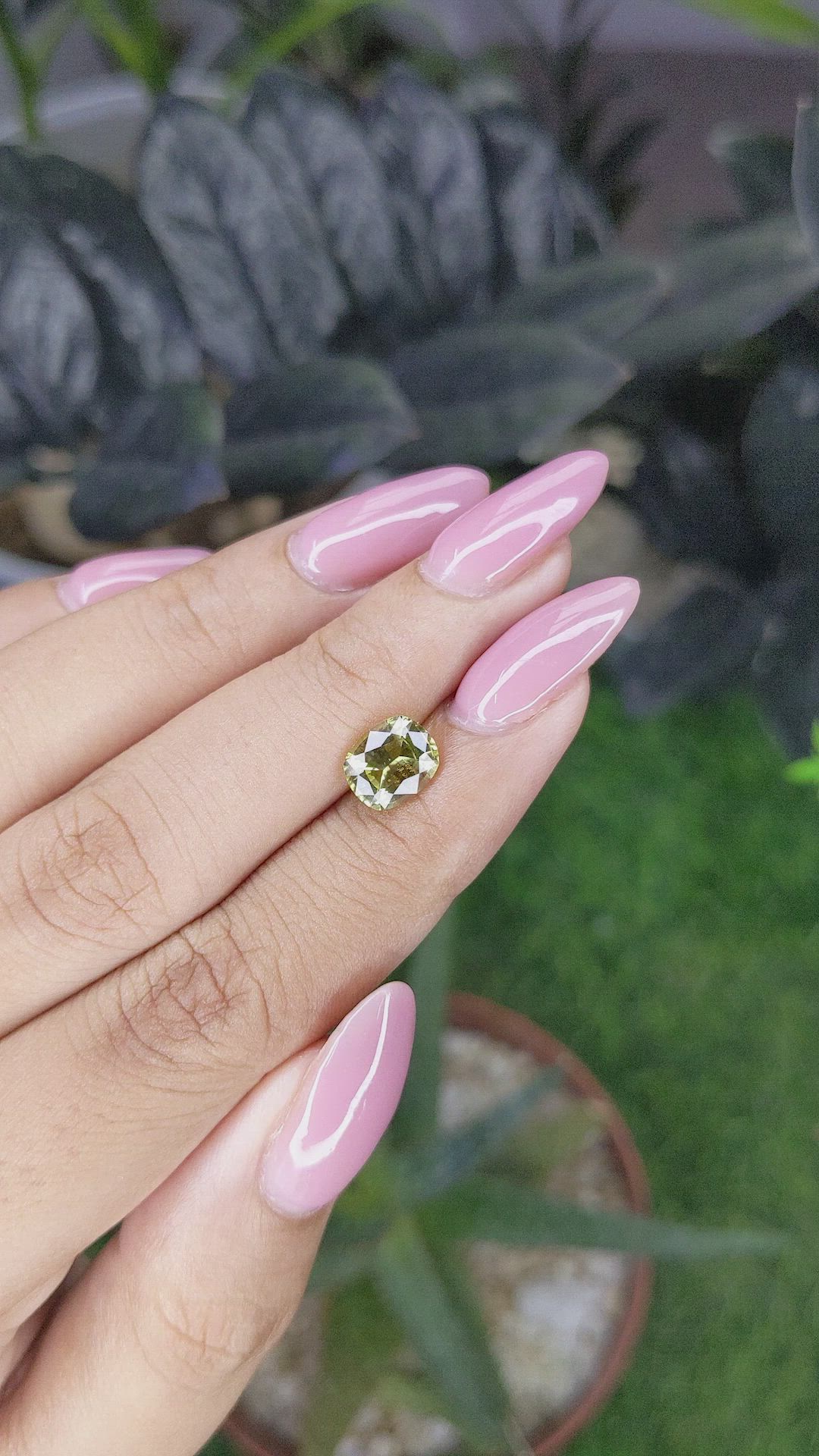 1.68 Ct. Yellowish Green Sinhalite from Ceylon (Sri Lanka) Size Video