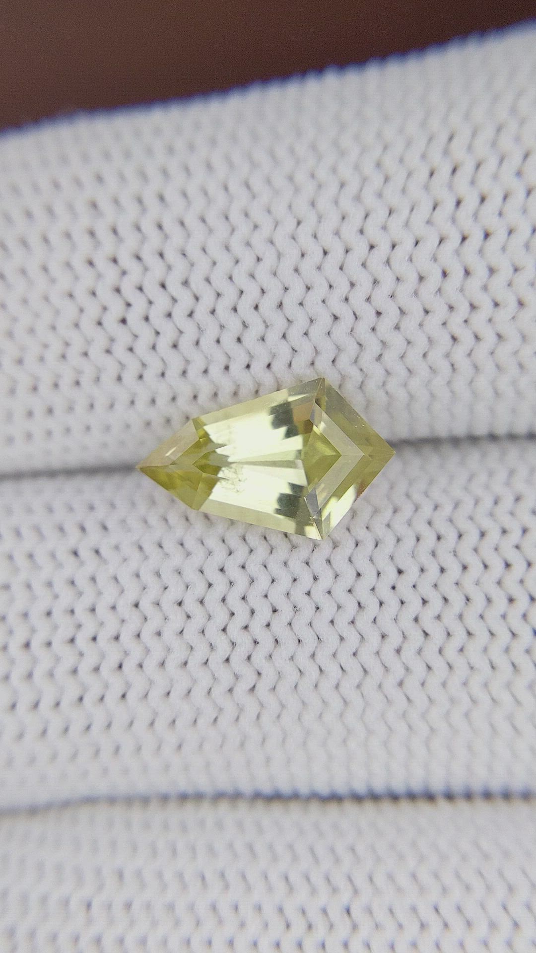 2.18 Ct. Yellow Sinhalite from Ceylon (Sri Lanka) Size Video