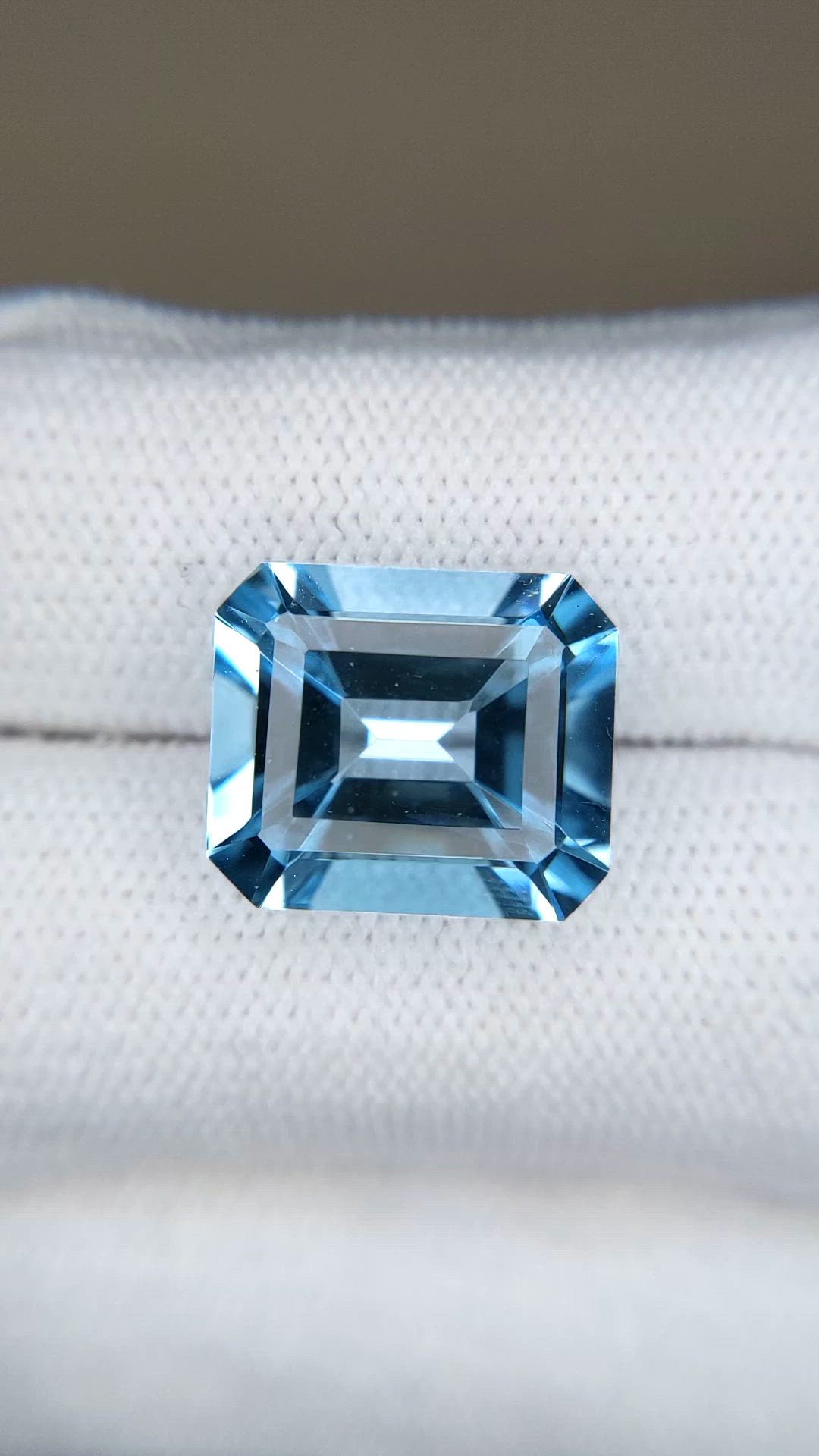 12.05 Ct. Swiss Blue Topaz from Brazil Size Video