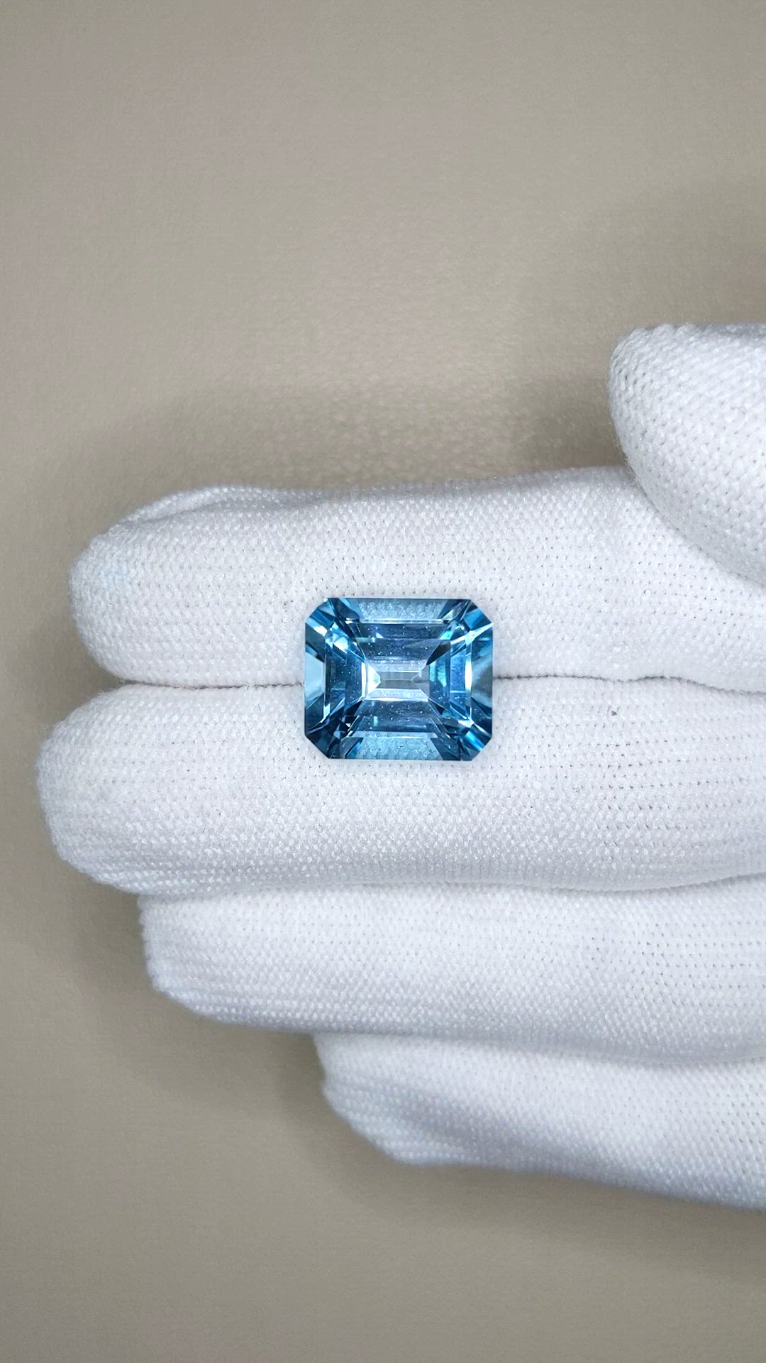 12.05 Ct. Swiss Blue Topaz from Brazil Size Video