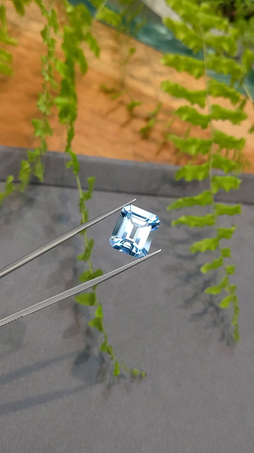 12.05 Ct. Swiss Blue Topaz from Brazil Size Video