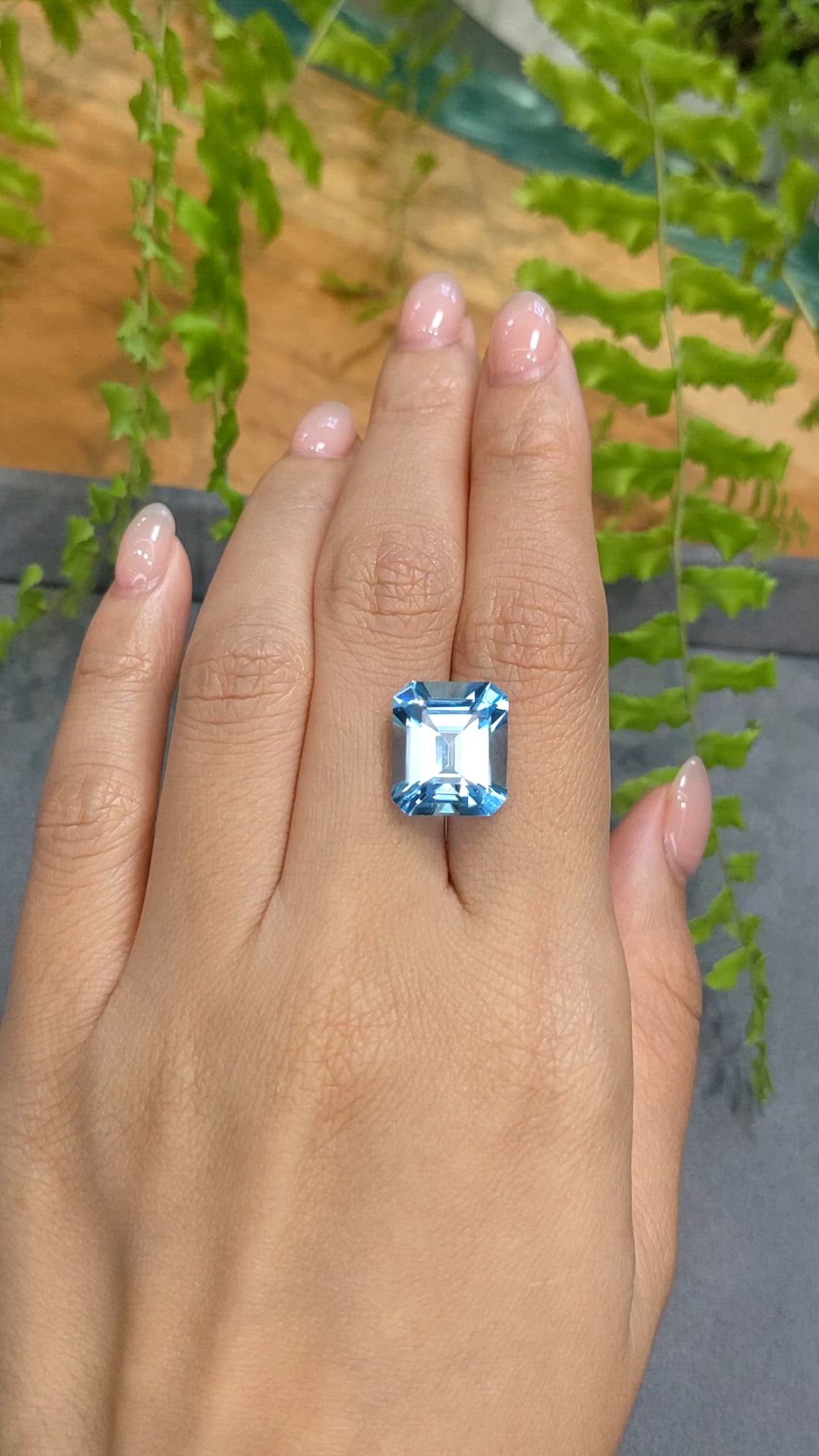 12.05 Ct. Swiss Blue Topaz from Brazil Size Video