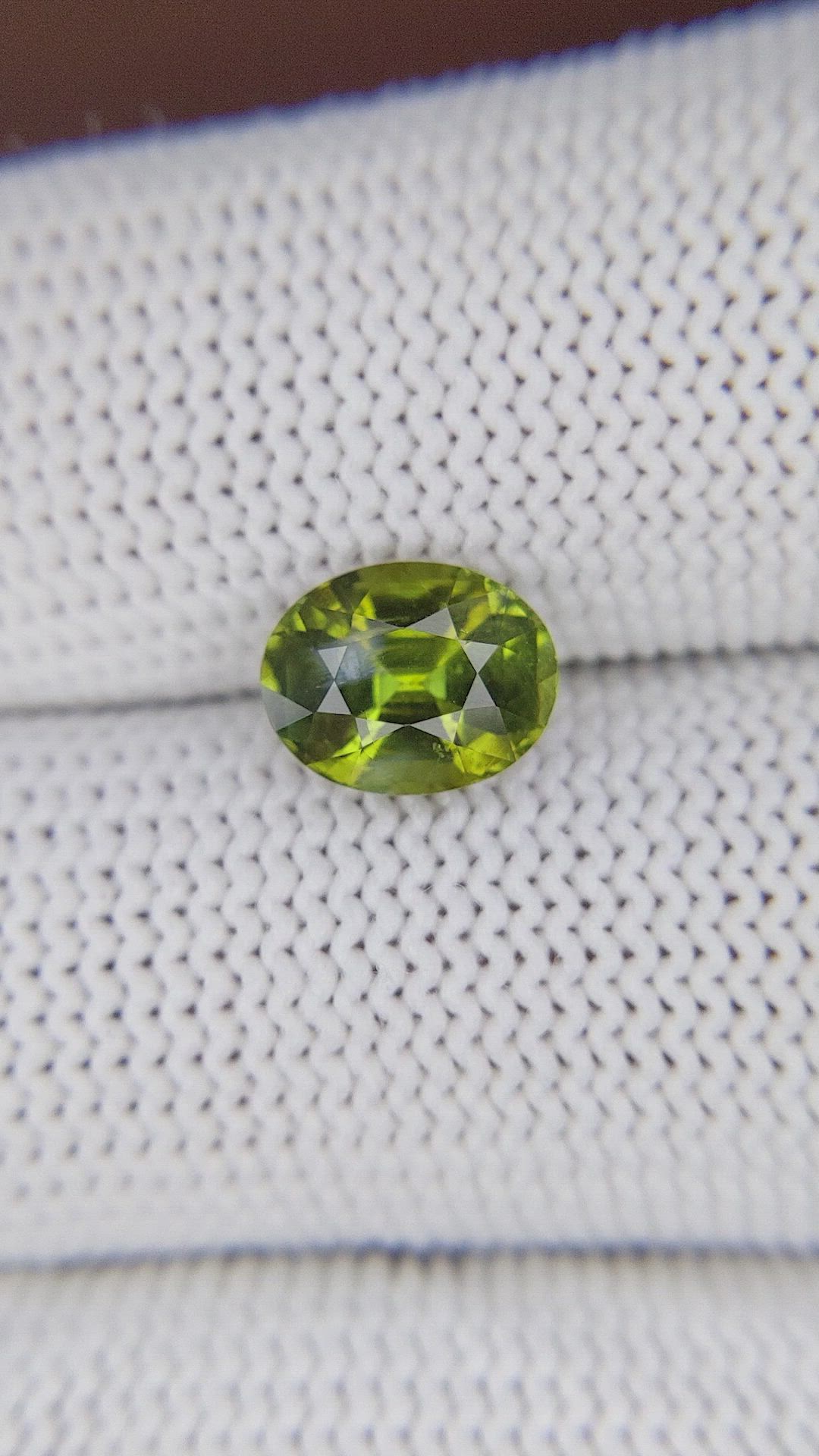 2.00 Ct. Yellowish Green Chrysoberyl from Ceylon (Sri Lanka) Size Video