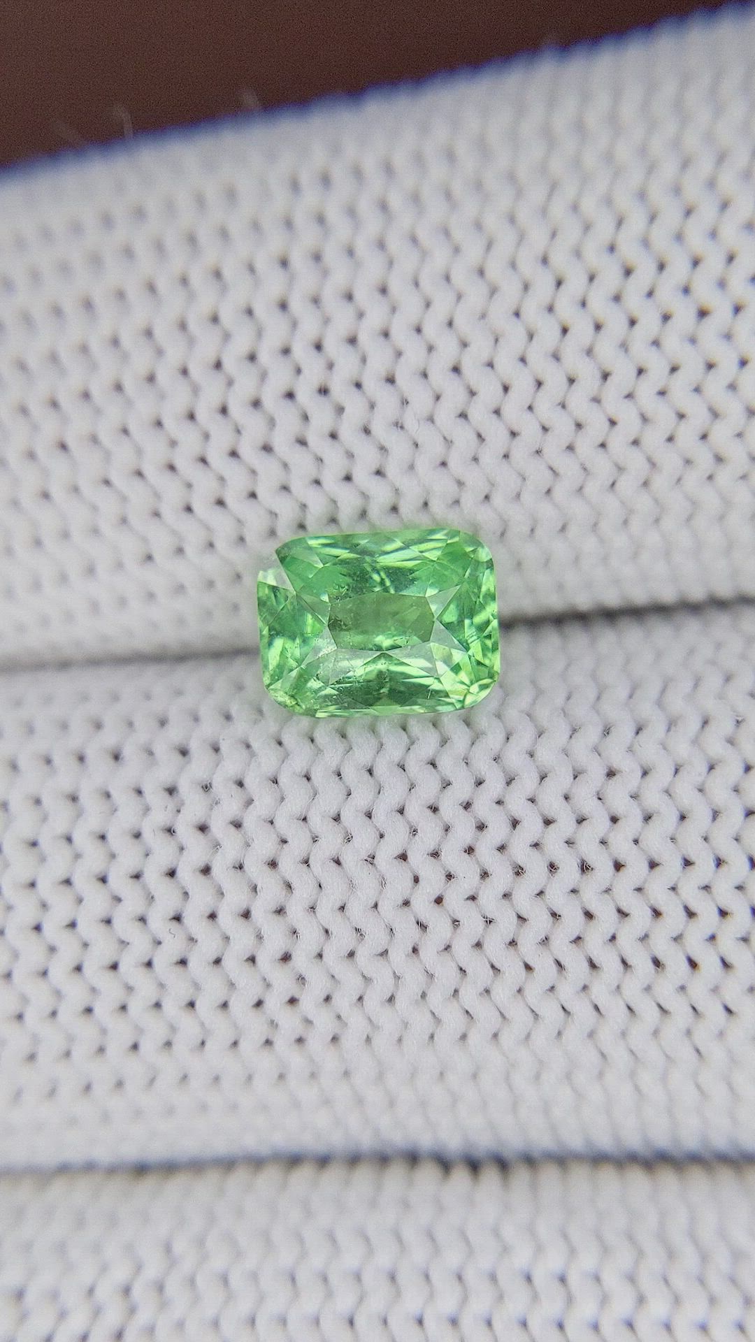 1.55 Ct. Green Grossular Garnet from Tanzania Size Video
