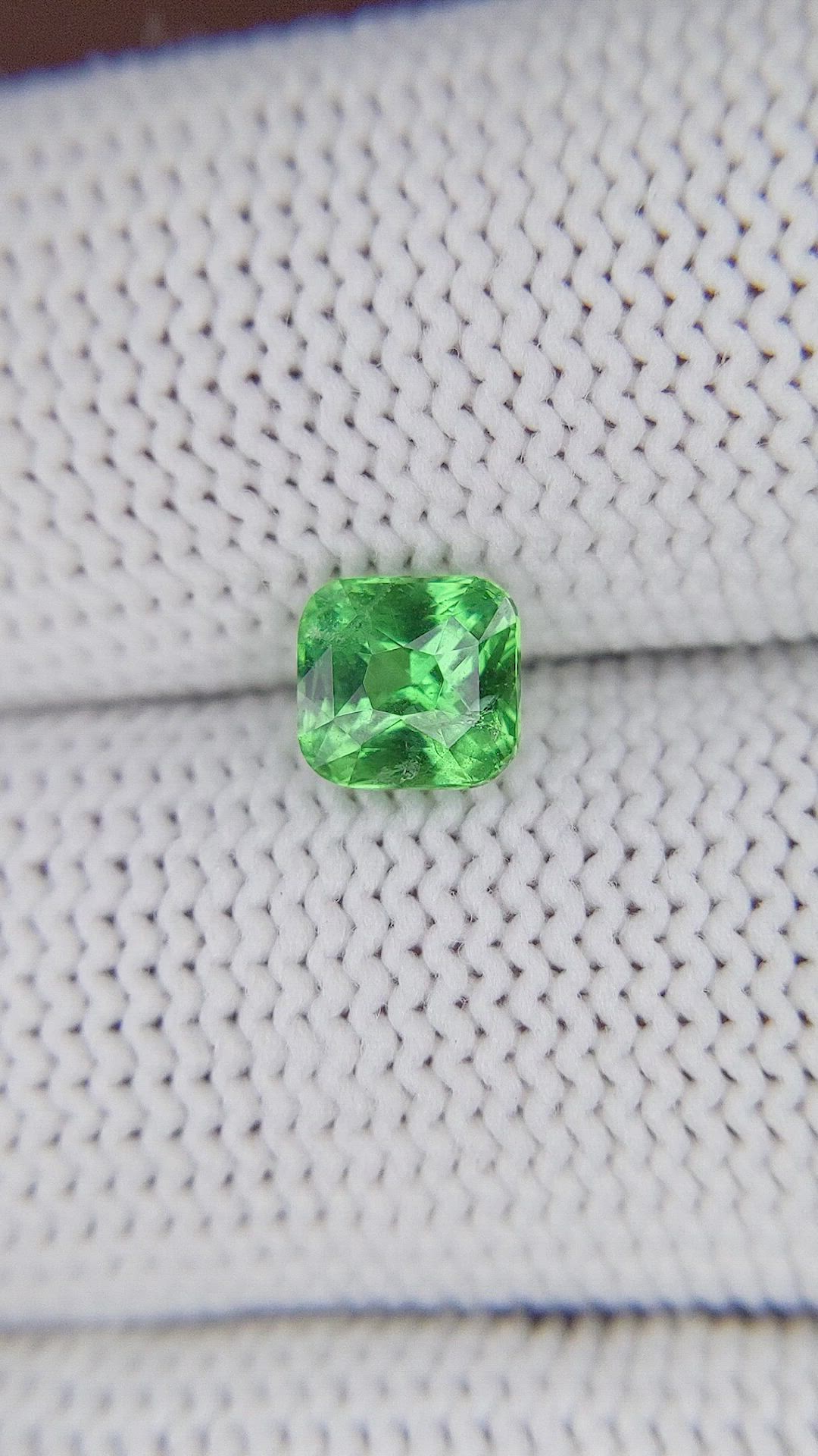 1.11 Ct. Tsavorite Garnet from Tanzania Size Video