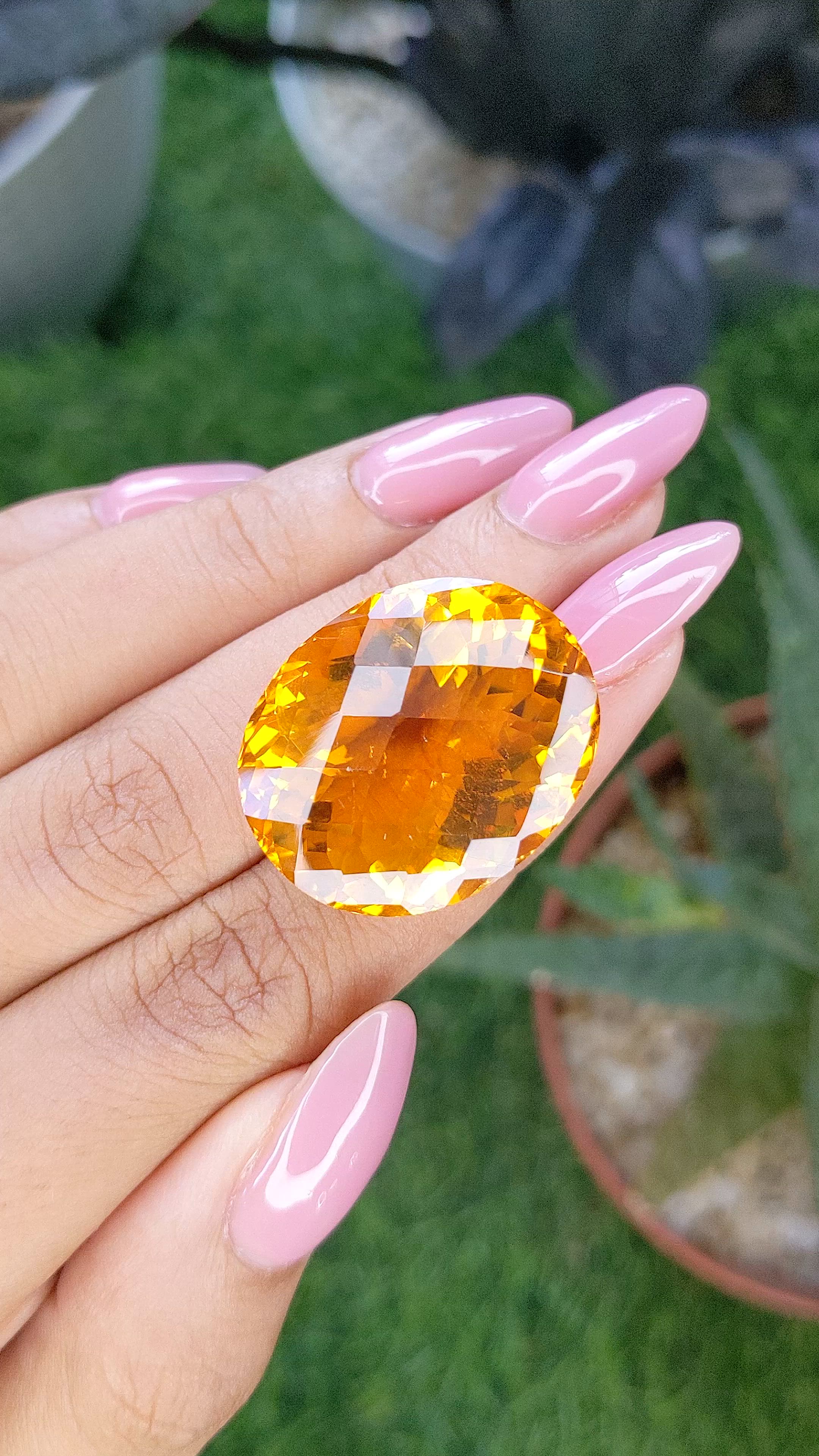 46.12 Ct. Orange Citrine from Brazil Size Video