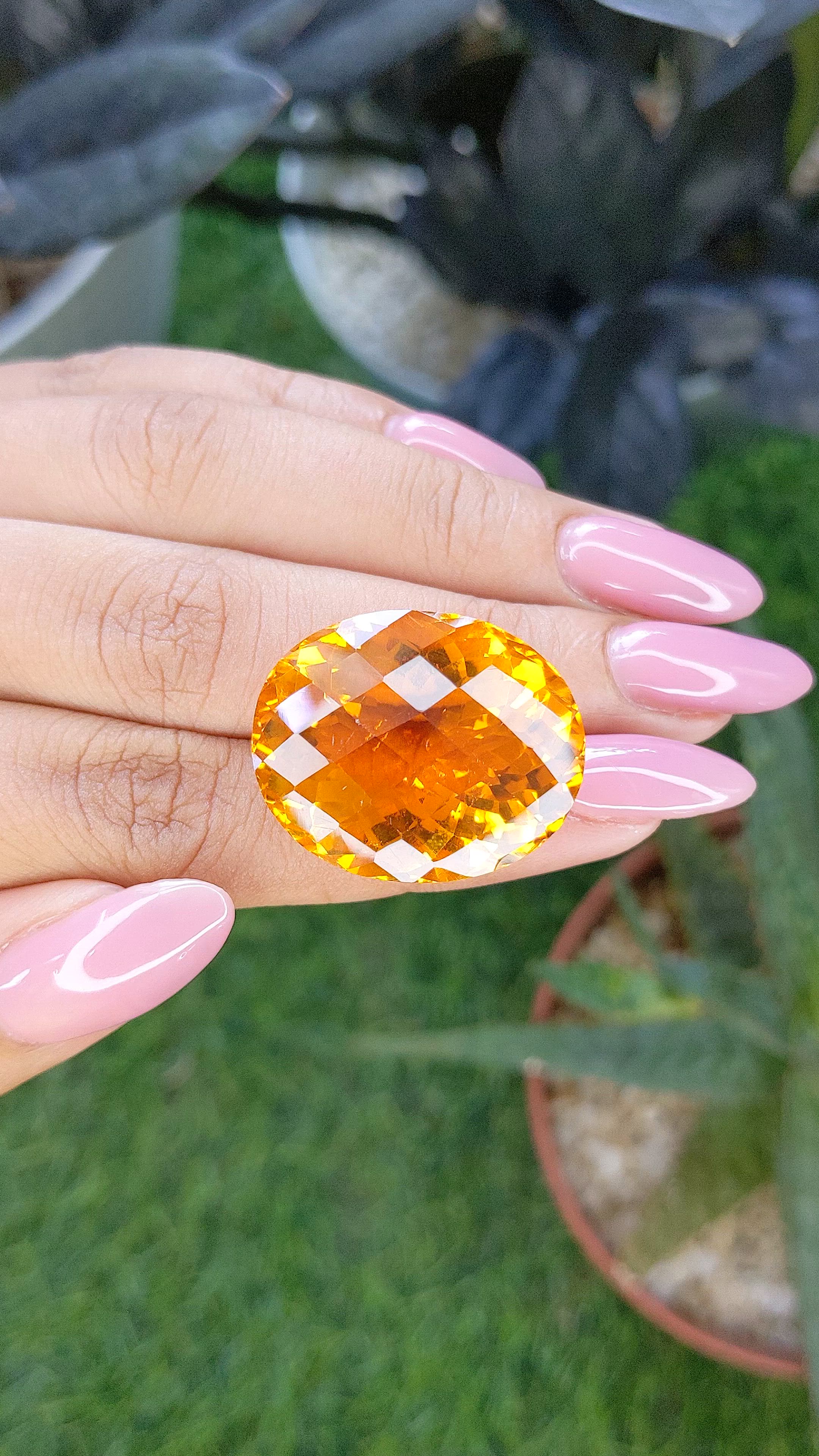 46.12 Ct. Orange Citrine from Brazil Size Video