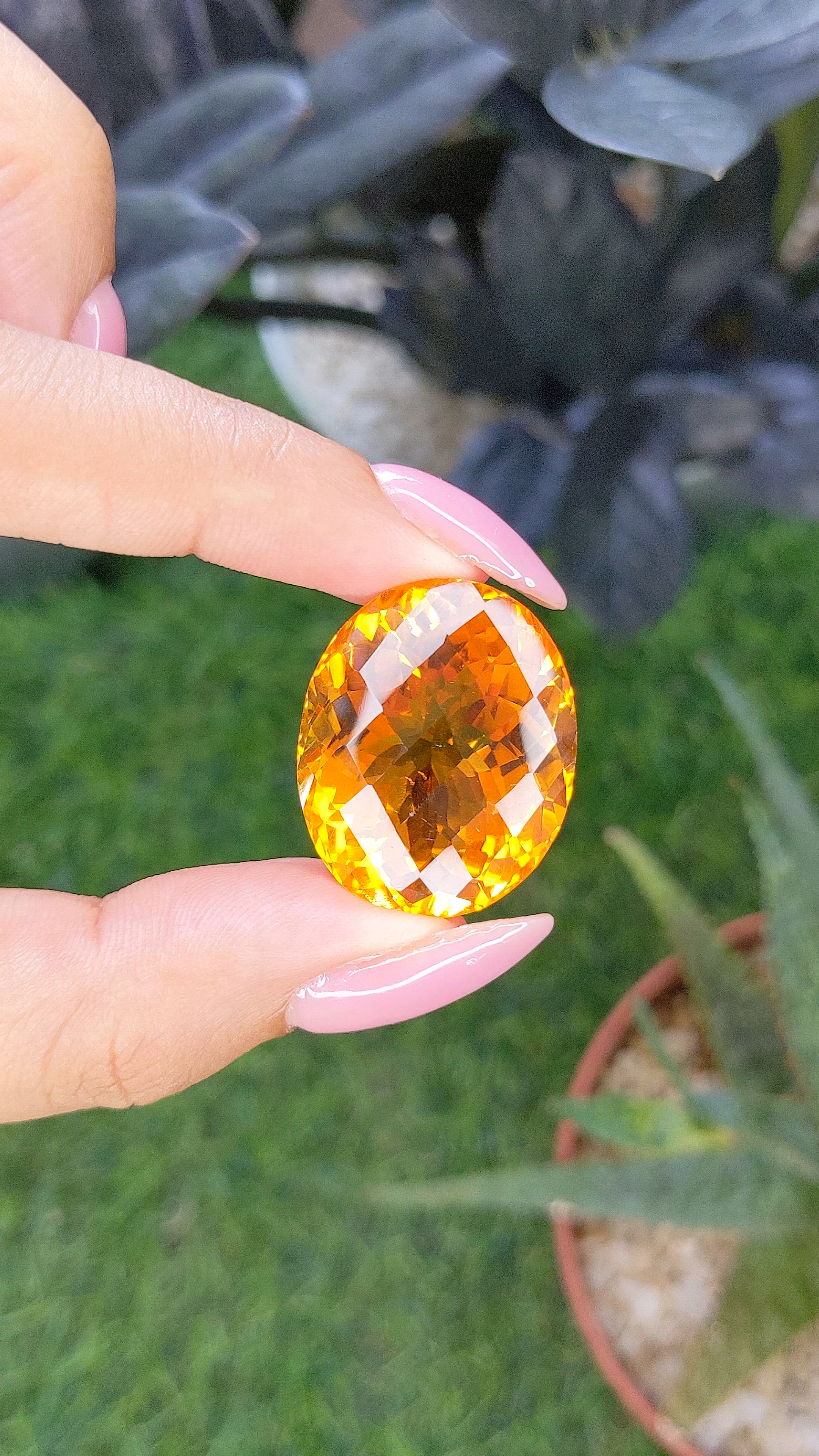 46.12 Ct. Orange Citrine from Brazil Size Video