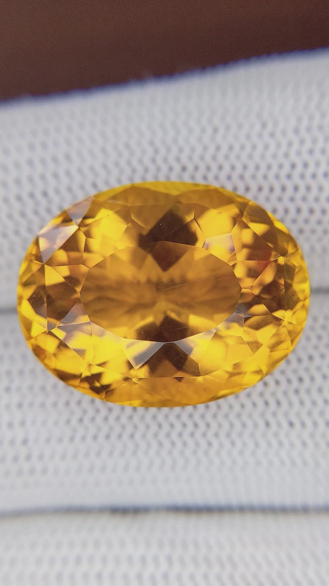 25.06 Ct. Orange Citrine from Brazil Size Video