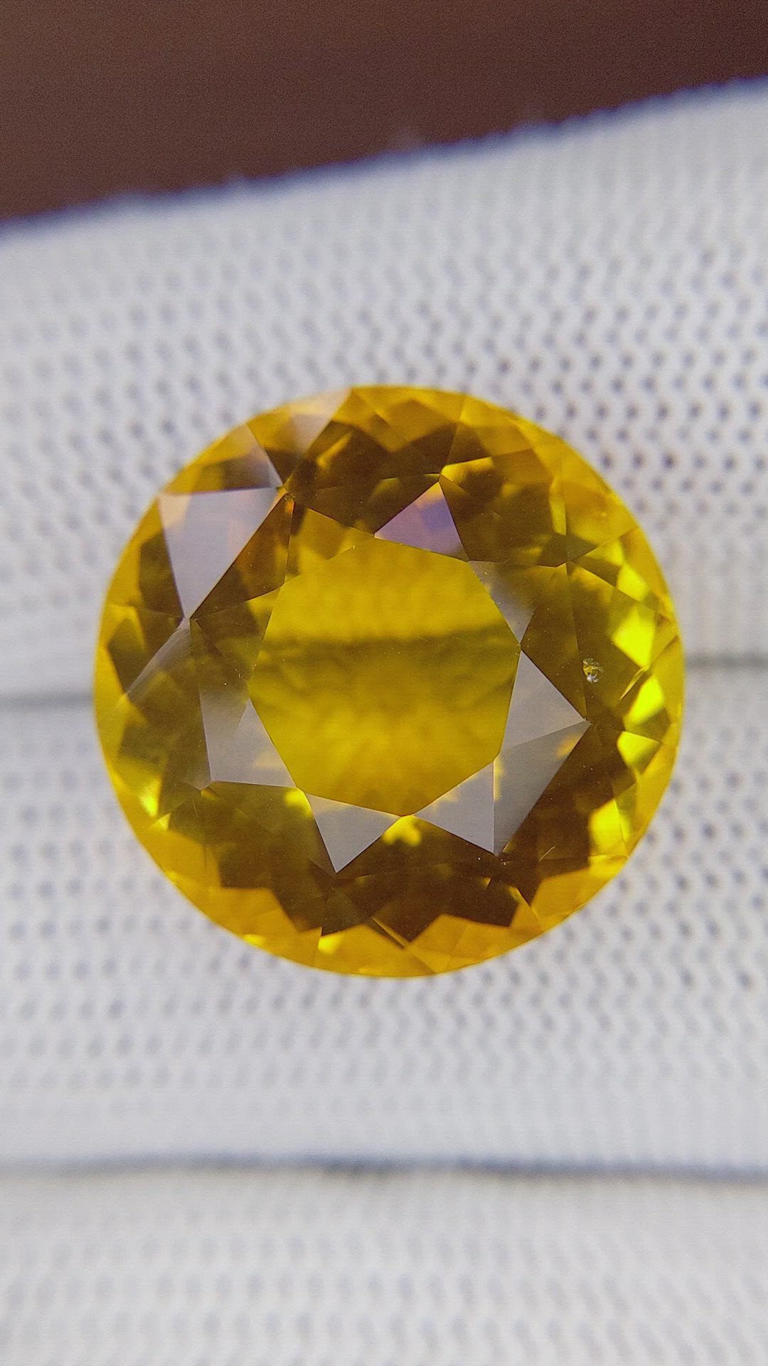 22.65 Ct. Yellowish Orange Citrine from Brazil Size Video