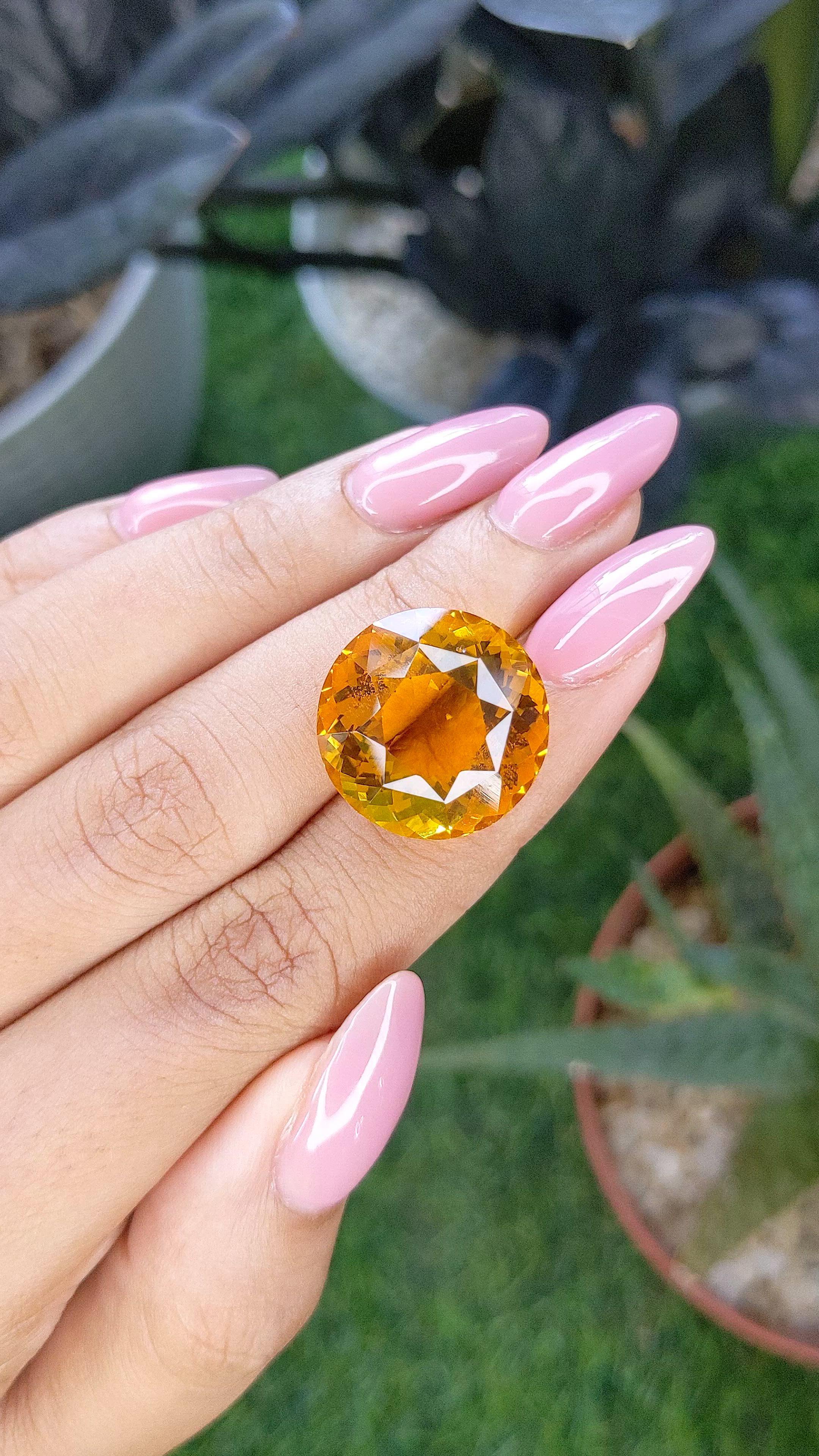 22.65 Ct. Yellowish Orange Citrine from Brazil Size Video