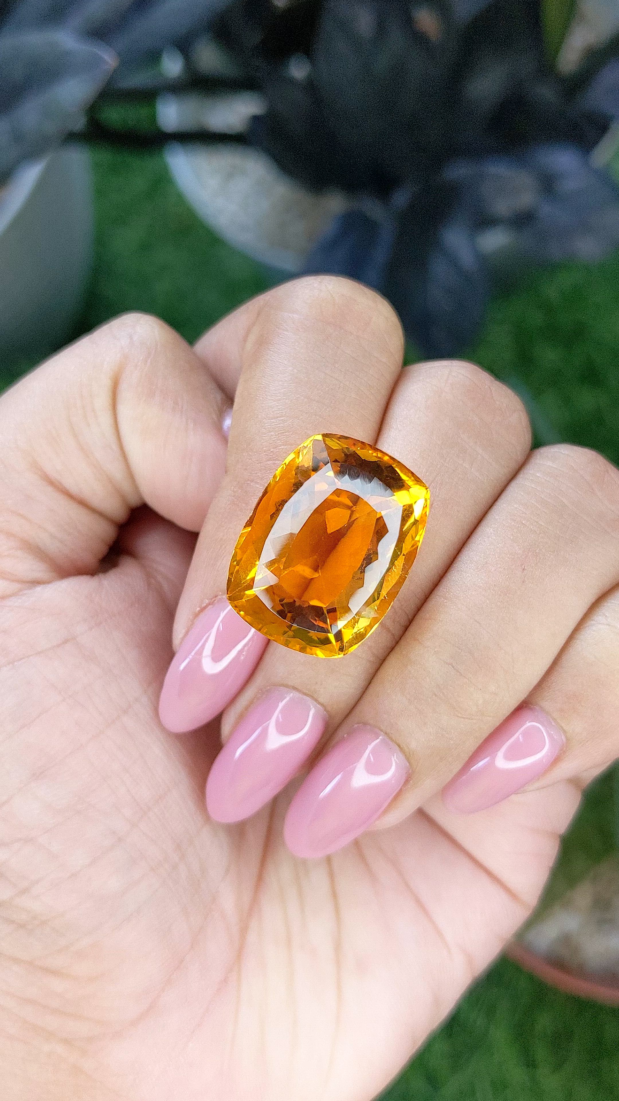 27.44 Ct. Orange Citrine from Brazil Size Video