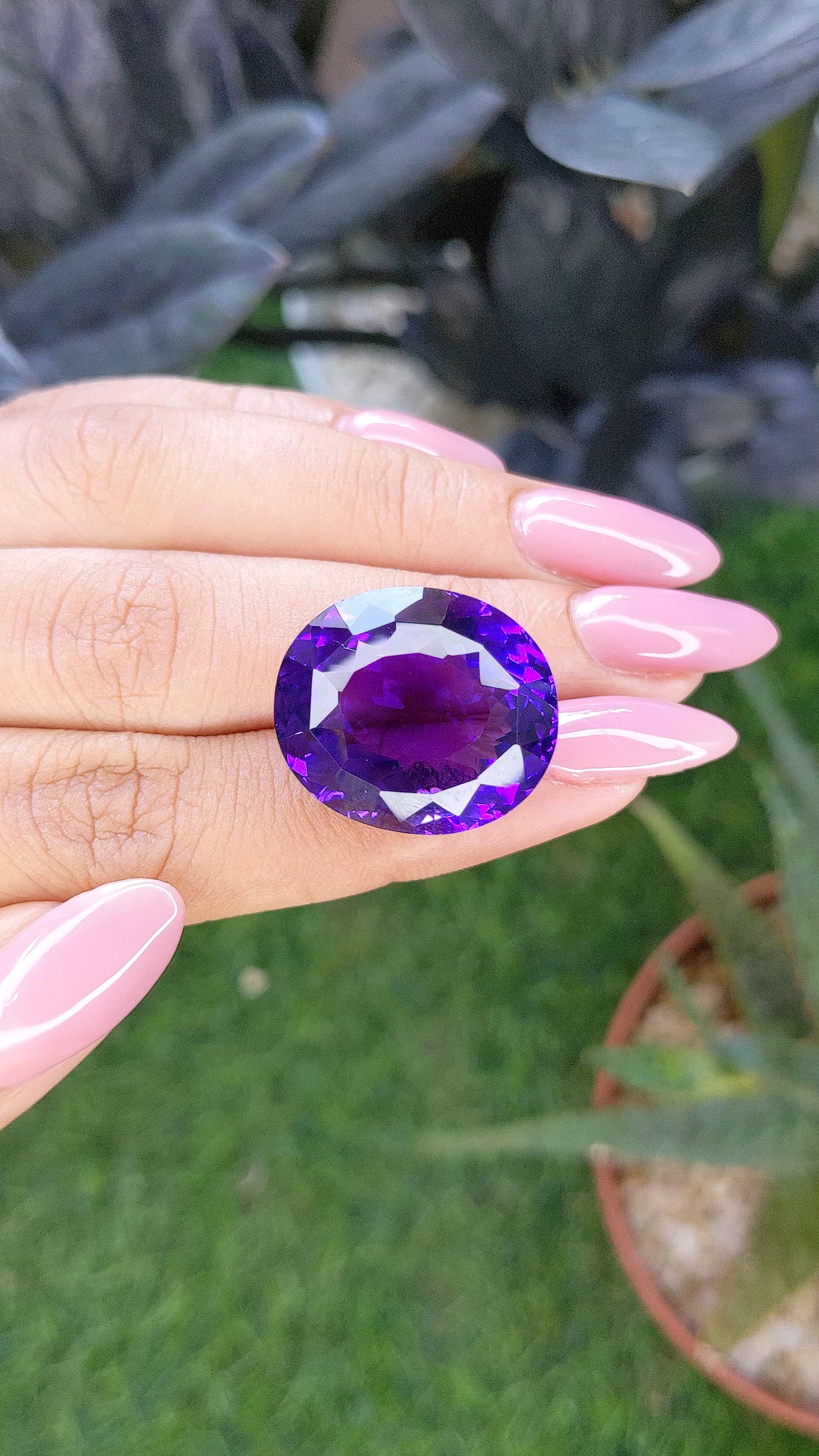 31.04 Ct. Purple Amethyst Size Video