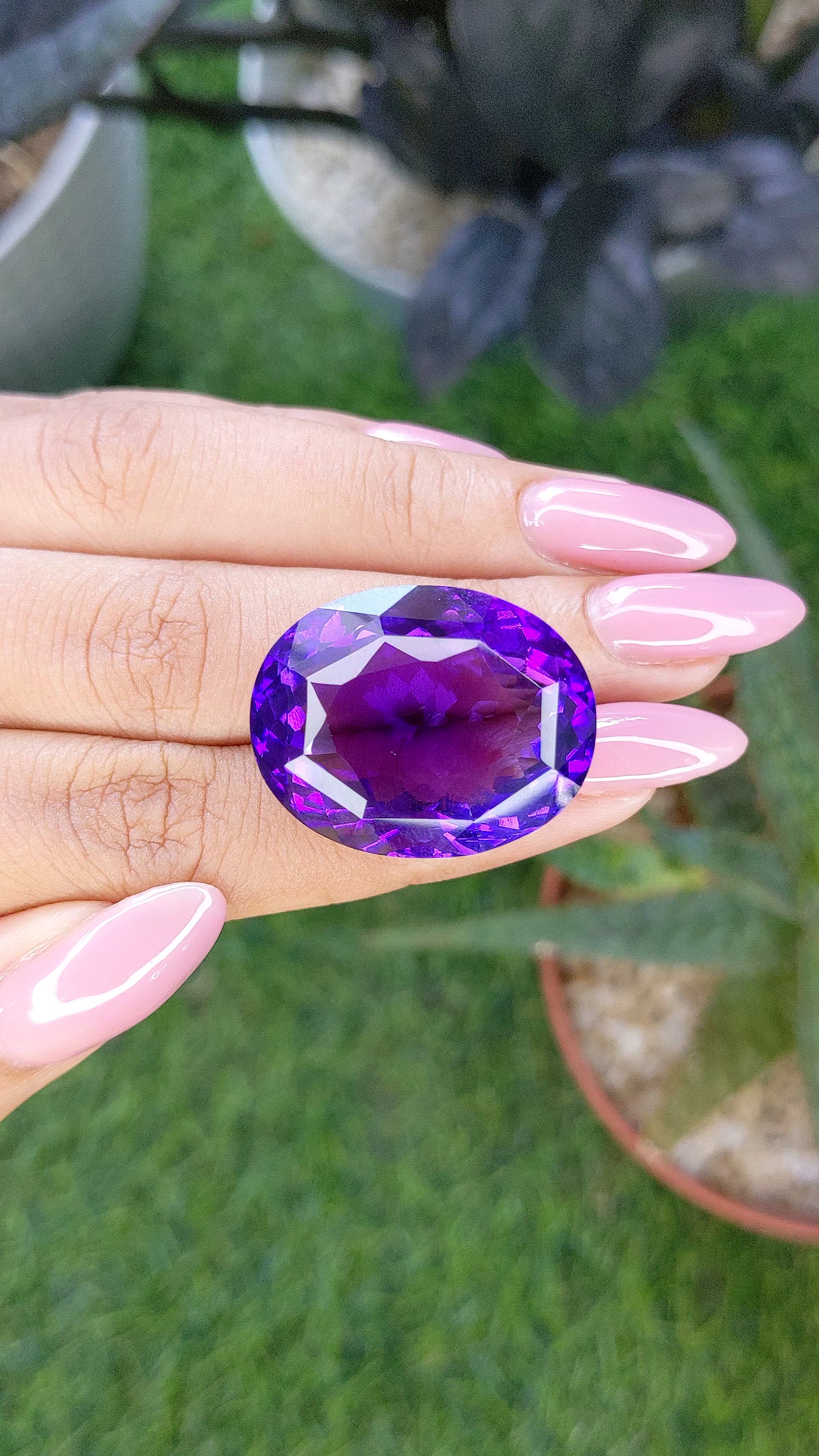 50.24 Ct. Purple Amethyst Size Video