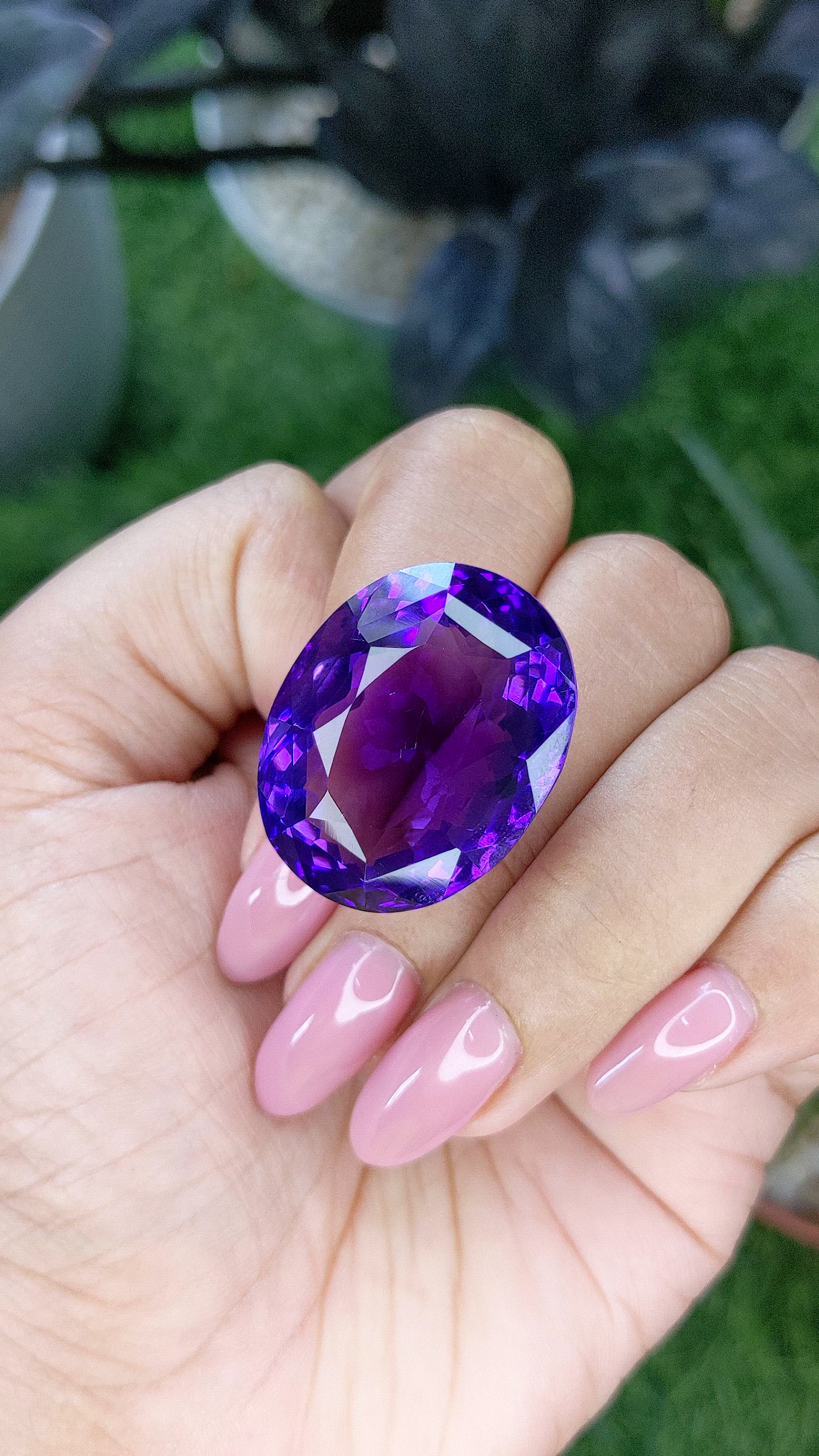 50.24 Ct. Purple Amethyst Size Video