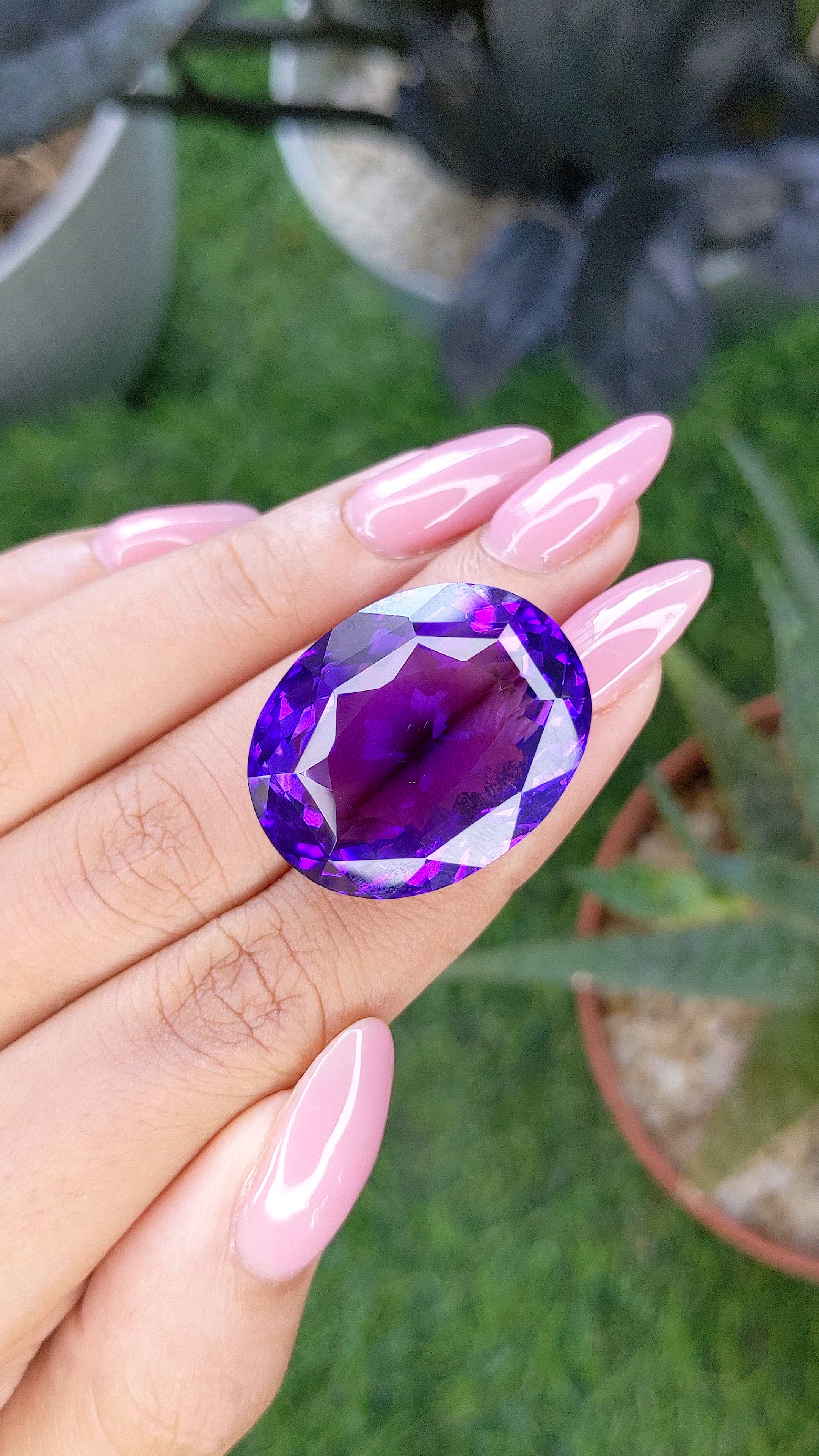 50.24 Ct. Purple Amethyst Size Video