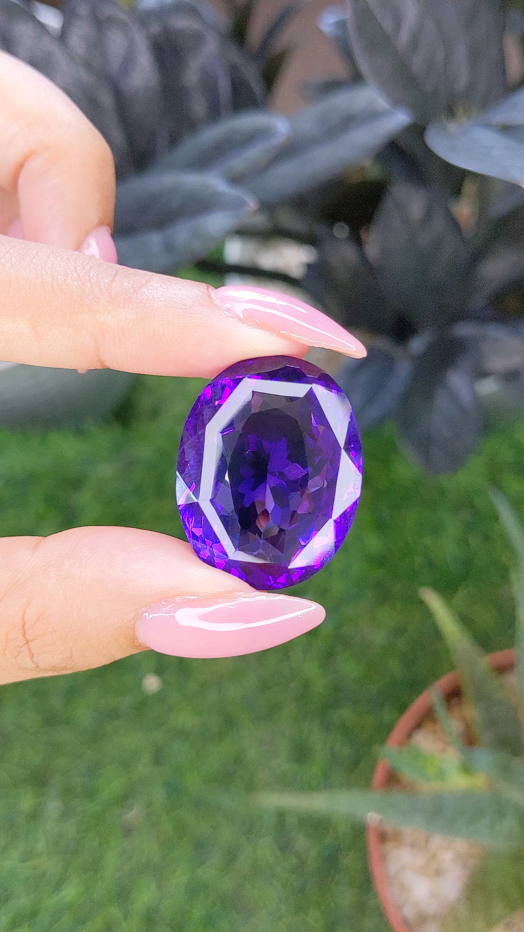 50.24 Ct. Purple Amethyst Size Video