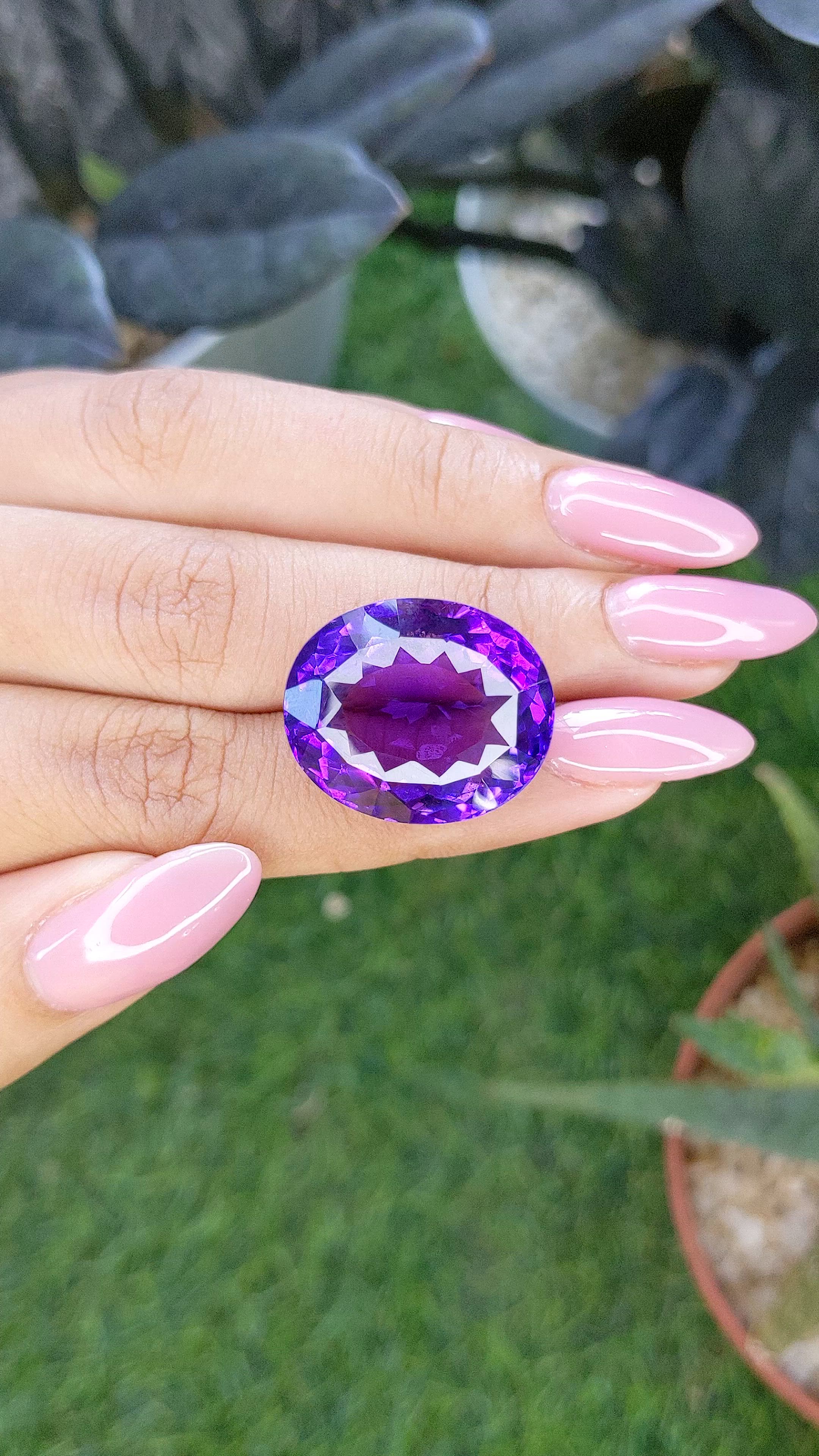 30.69 Ct. Purple Amethyst Size Video