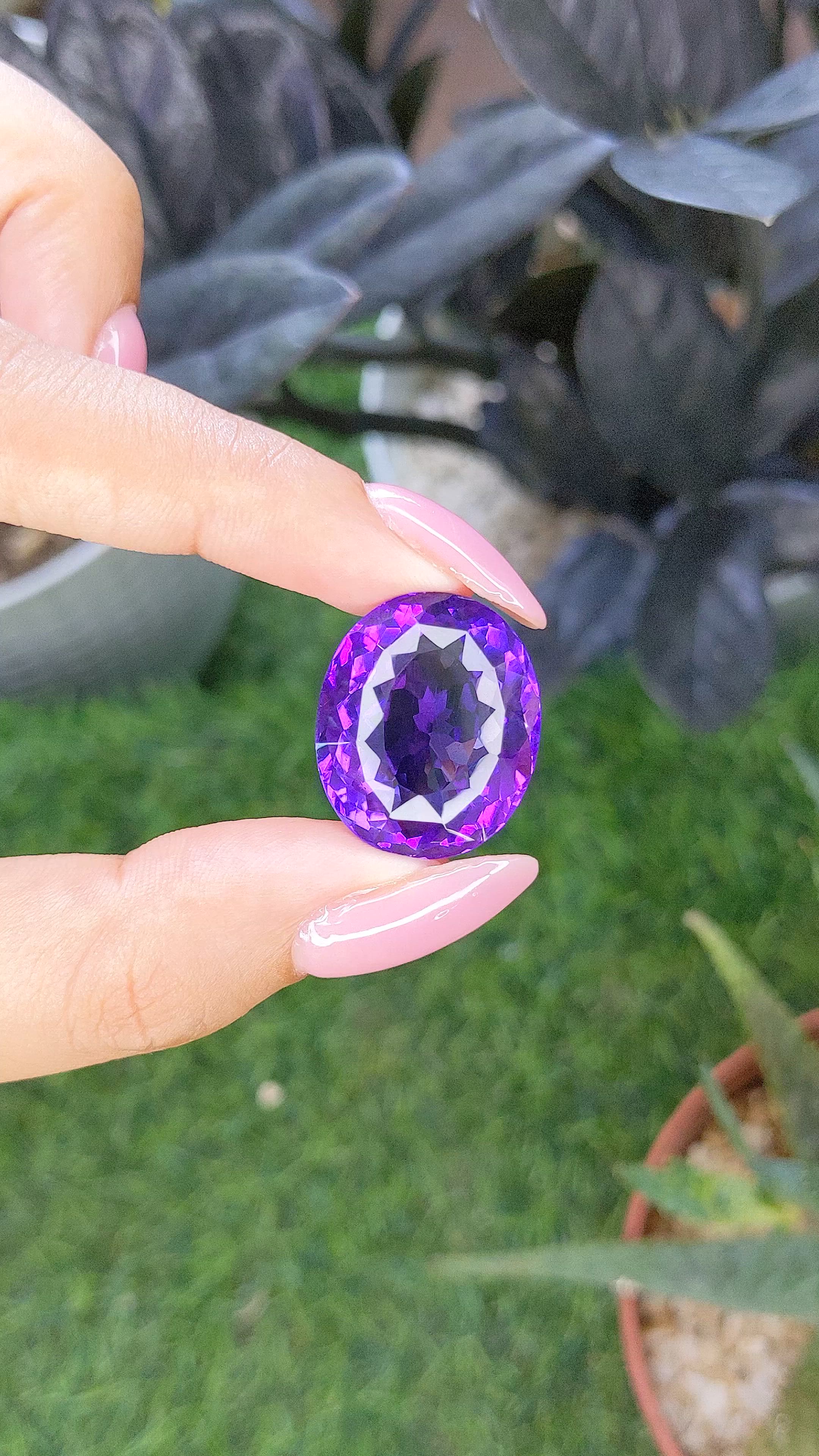 30.69 Ct. Purple Amethyst Size Video