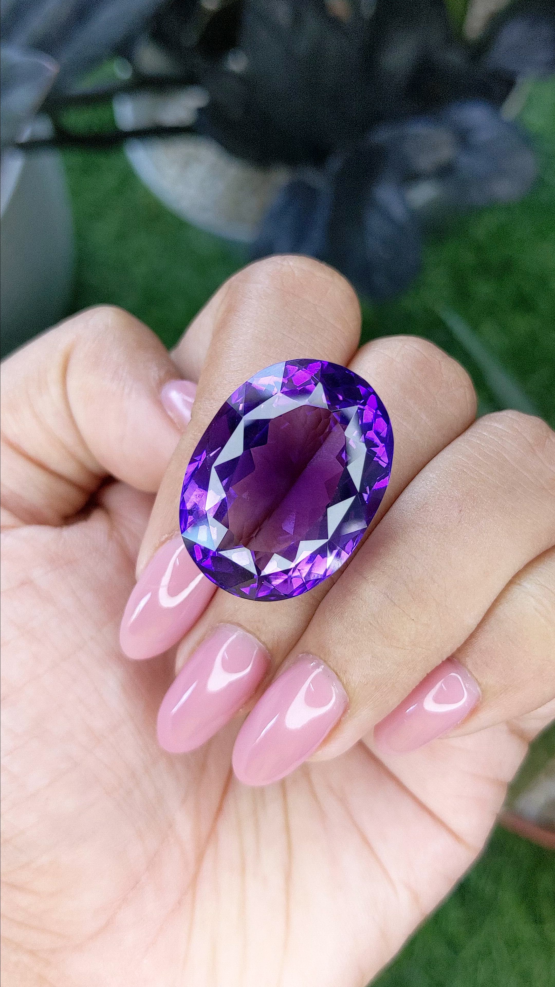 42.96 Ct. Purple Amethyst Size Video