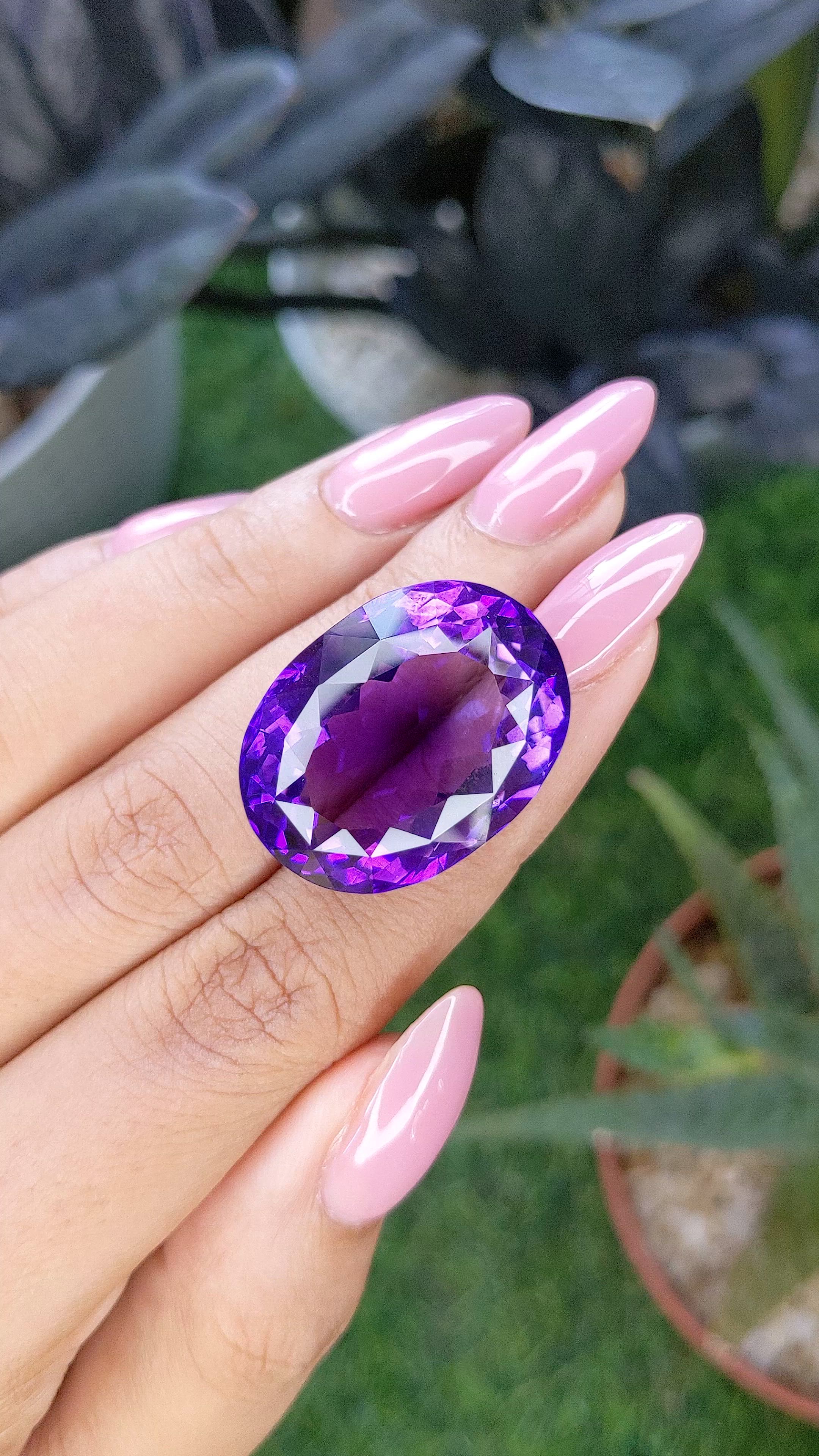 42.96 Ct. Purple Amethyst Size Video