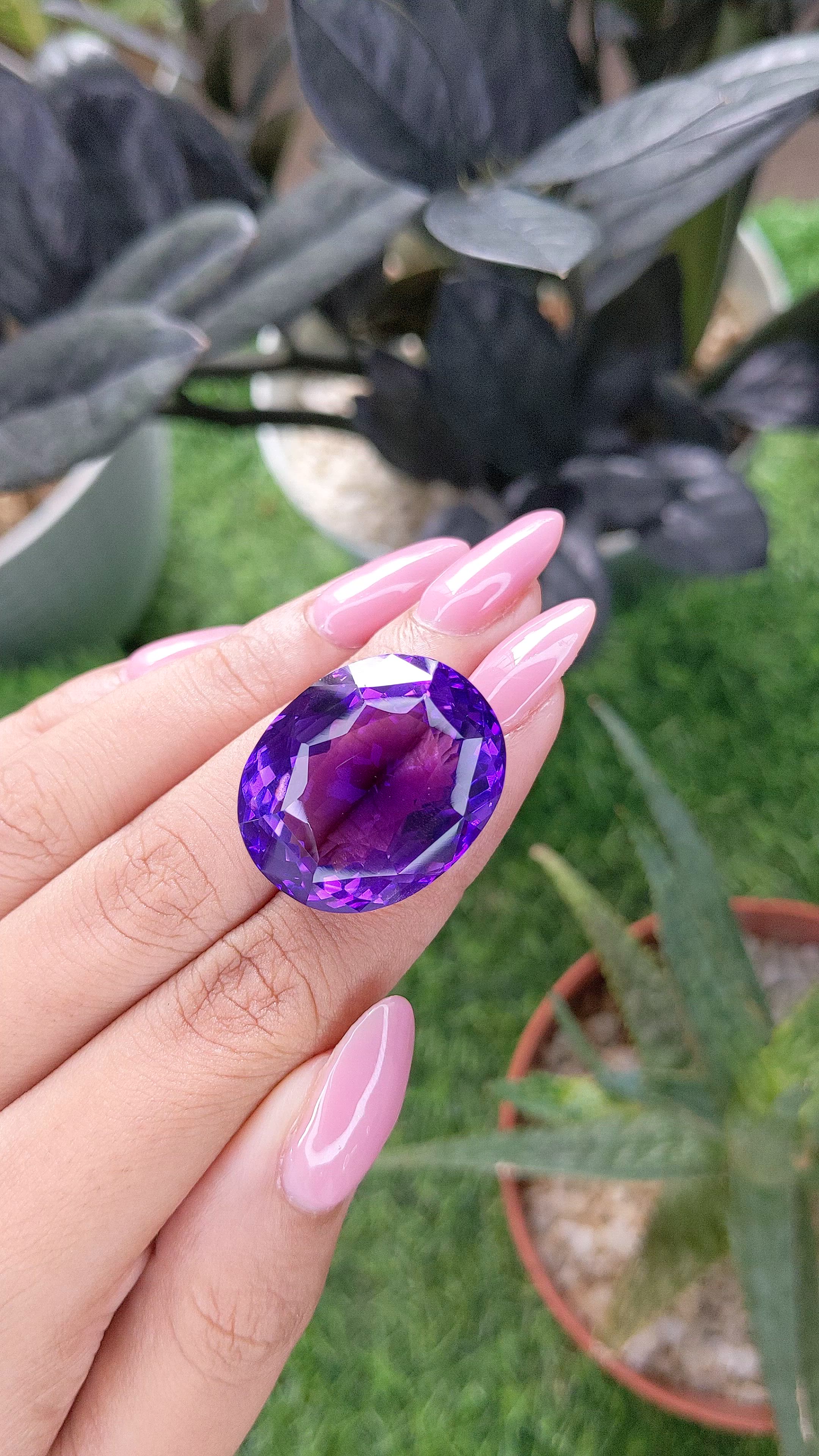 47.99 Ct. Purple Amethyst Size Video