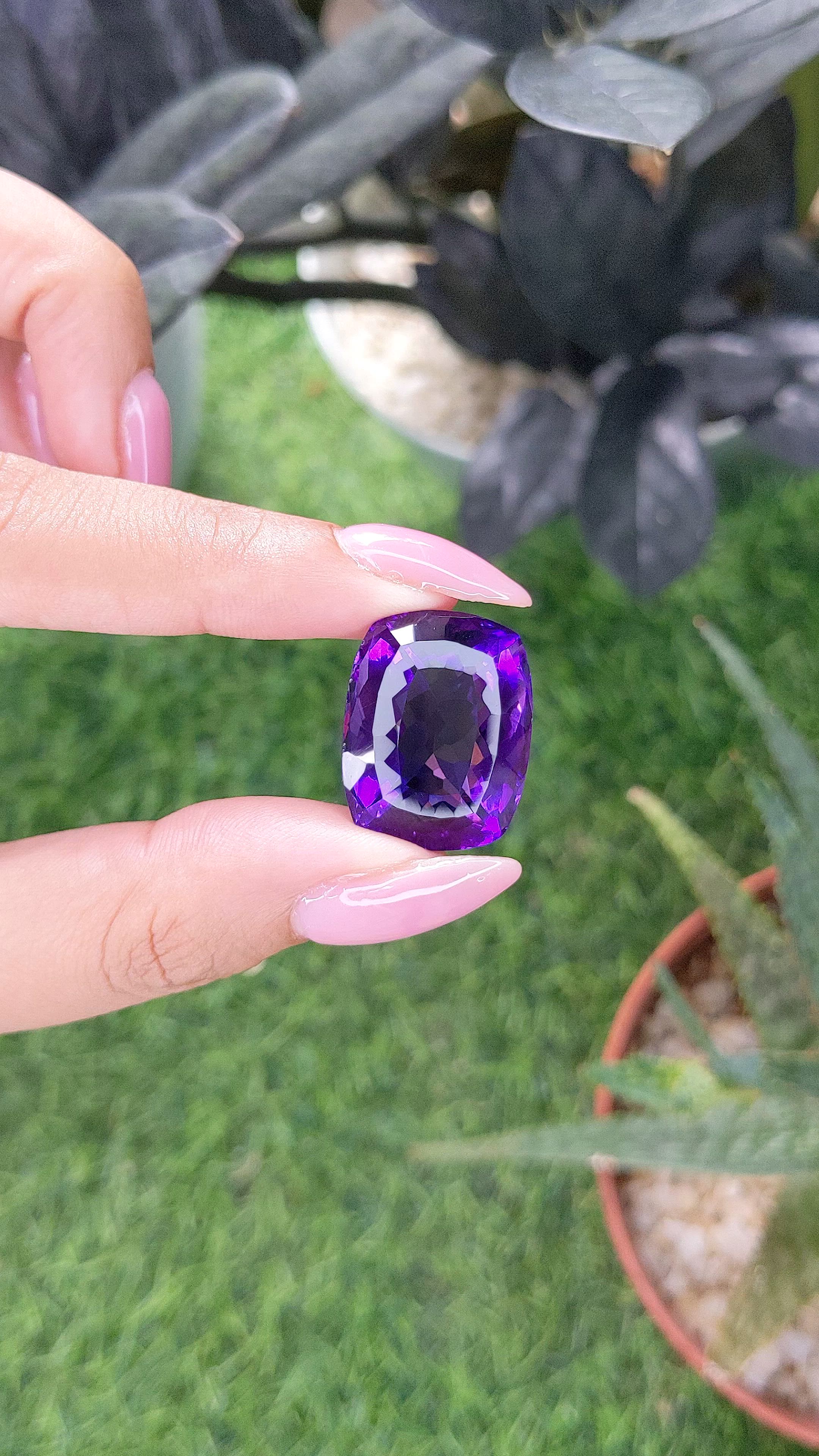 33.19 Ct. Purple Amethyst Size Video