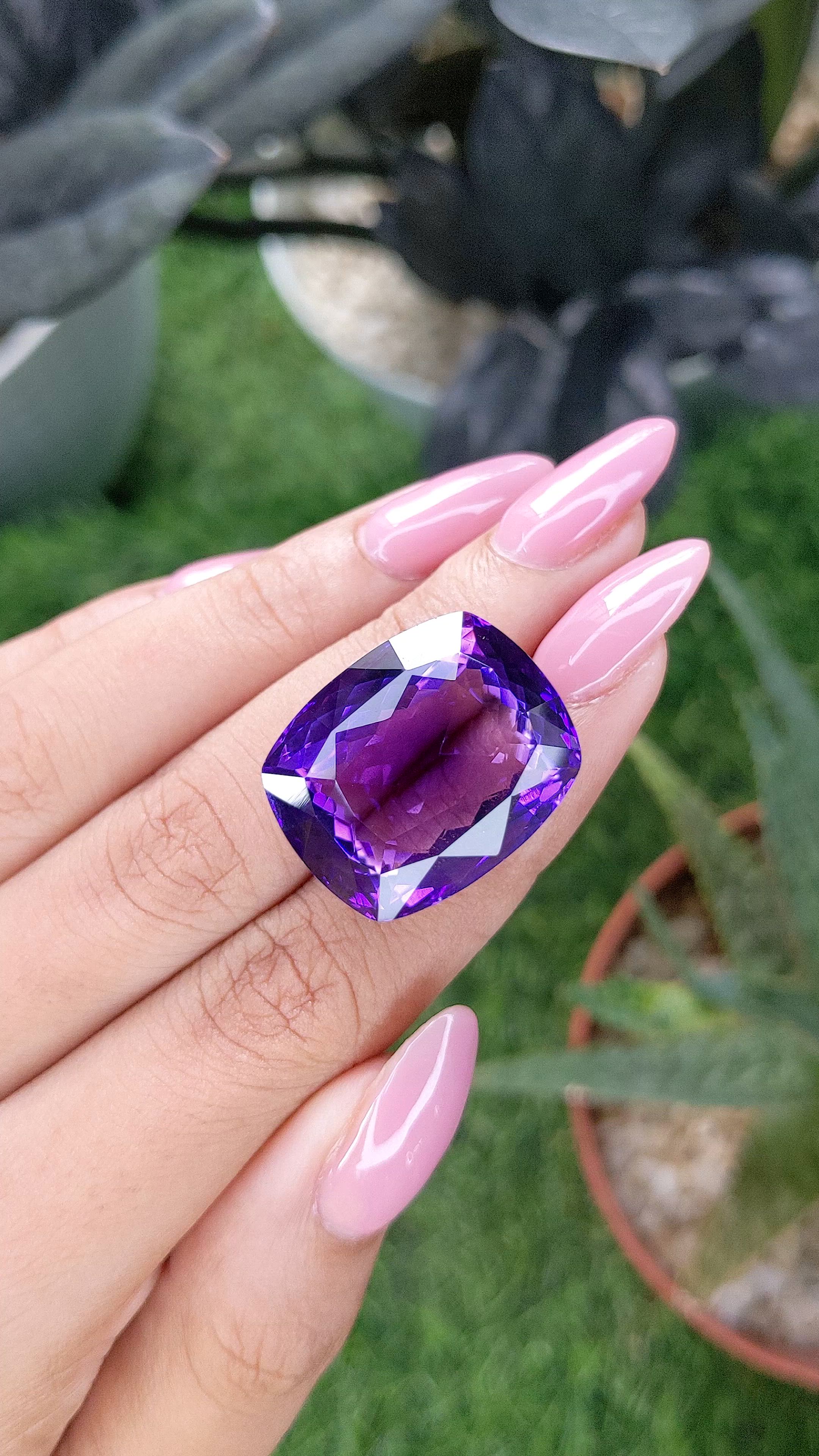 40.49 Ct. Purple Amethyst Size Video