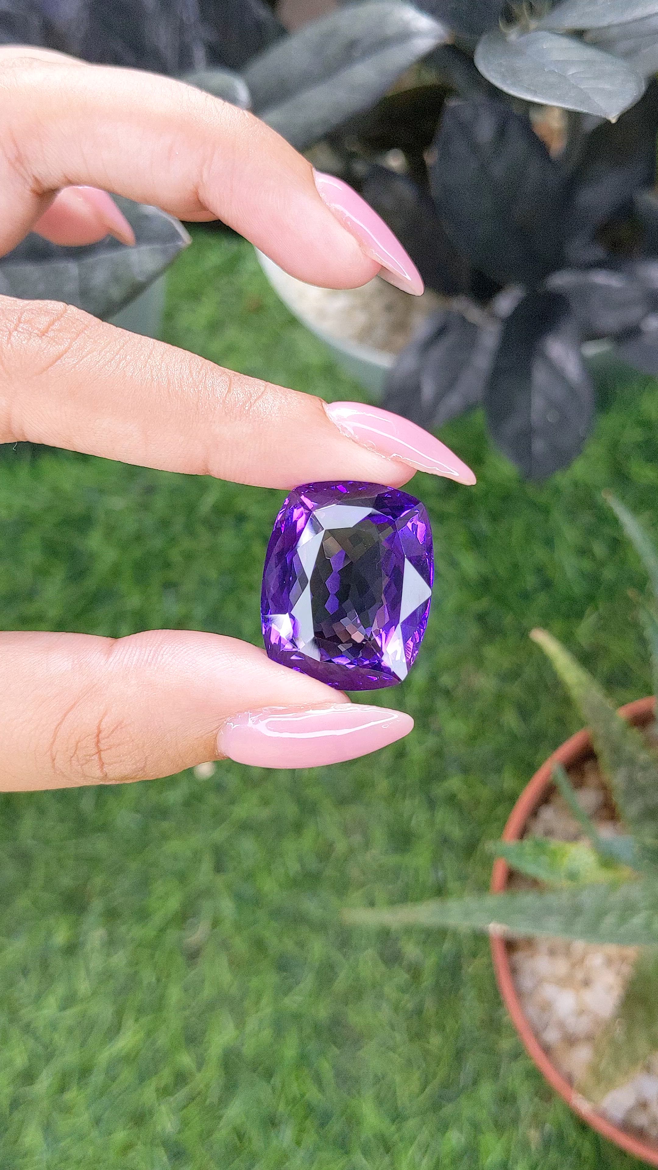 40.49 Ct. Purple Amethyst Size Video