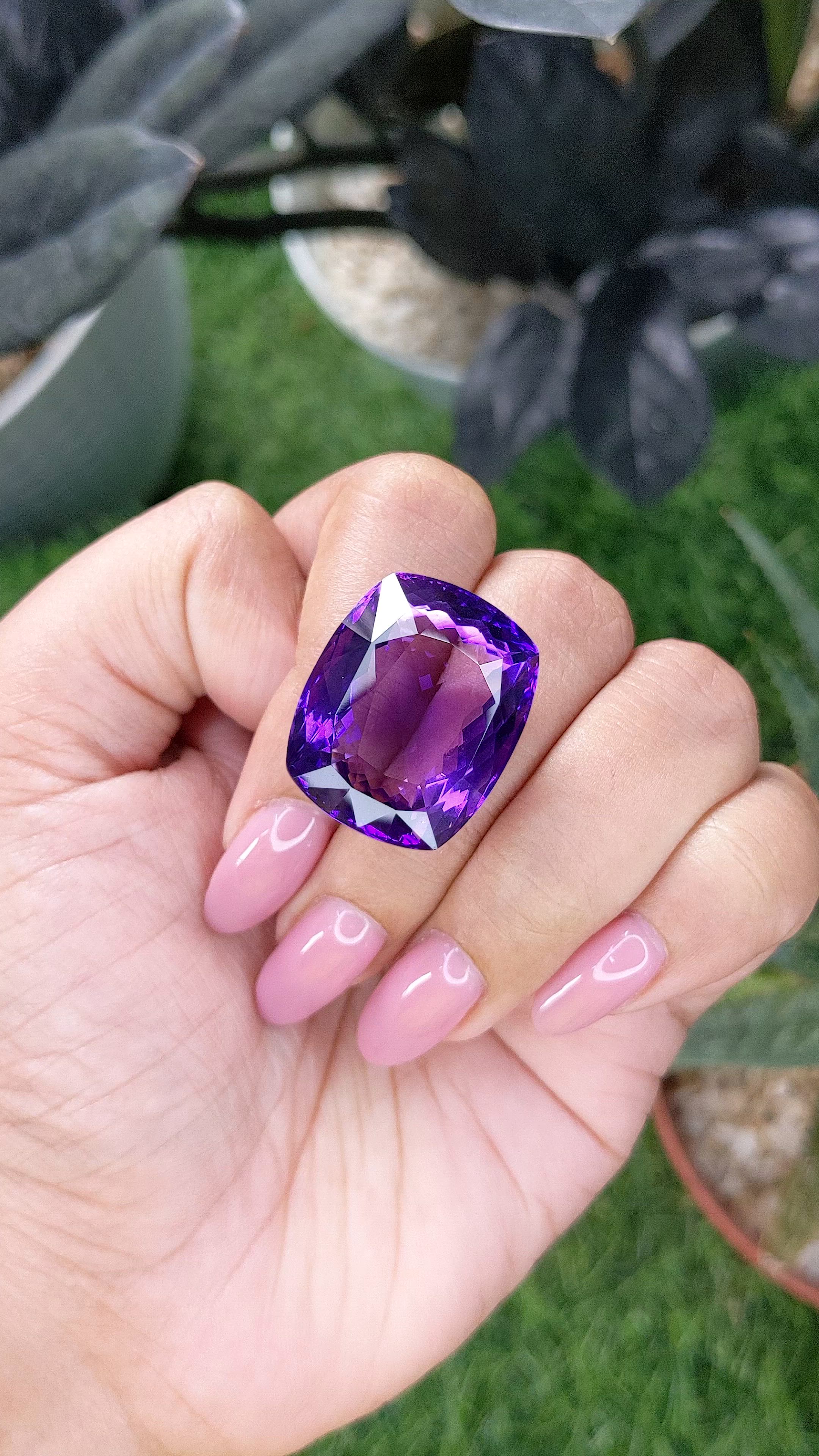 40.49 Ct. Purple Amethyst Size Video