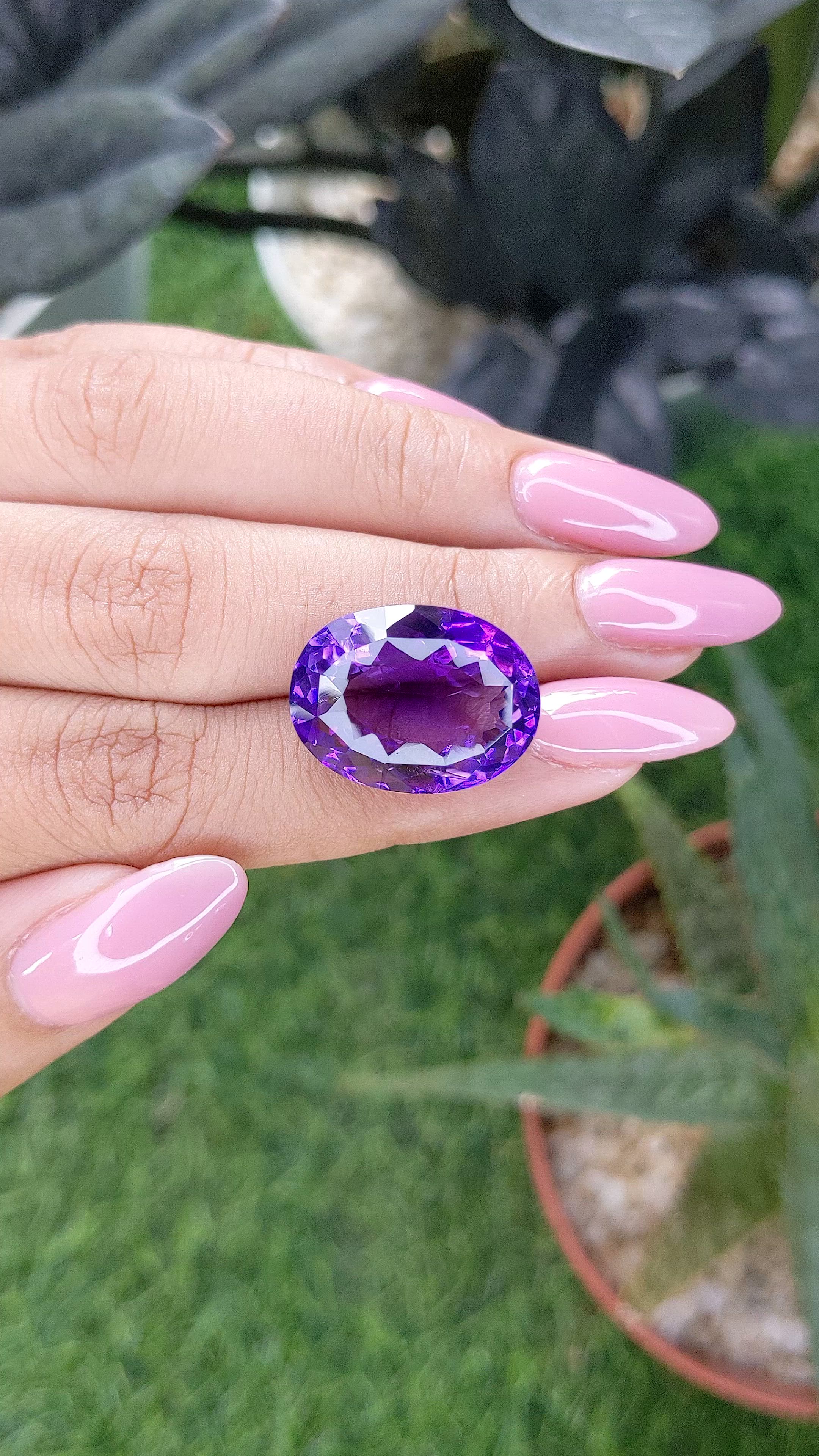 18.83 Ct. Purple Amethyst Size Video