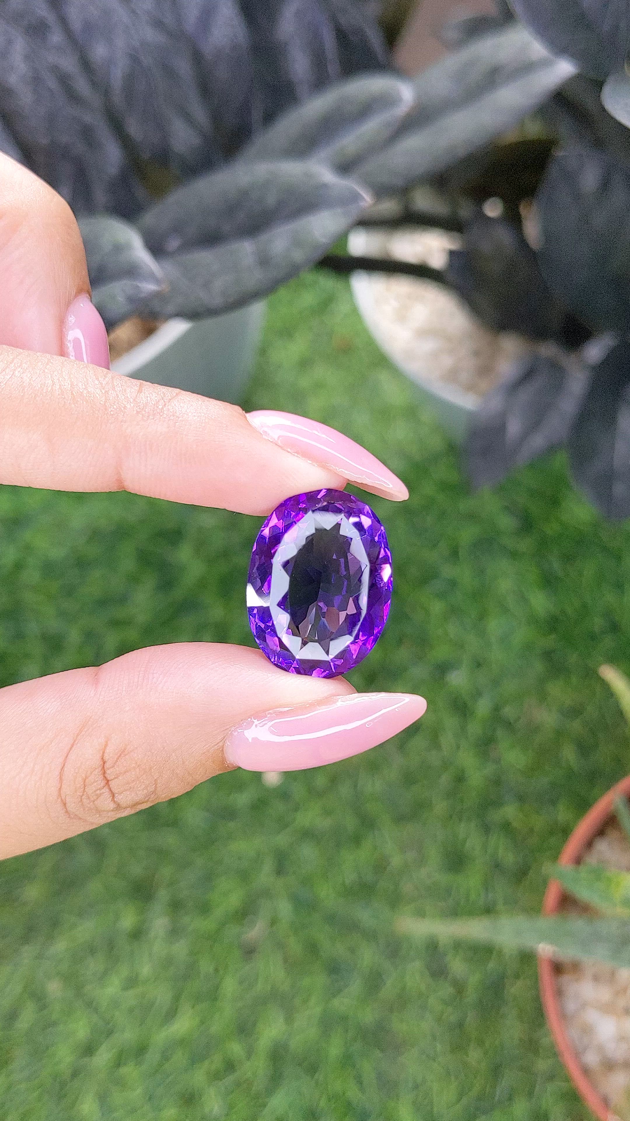 18.83 Ct. Purple Amethyst Size Video