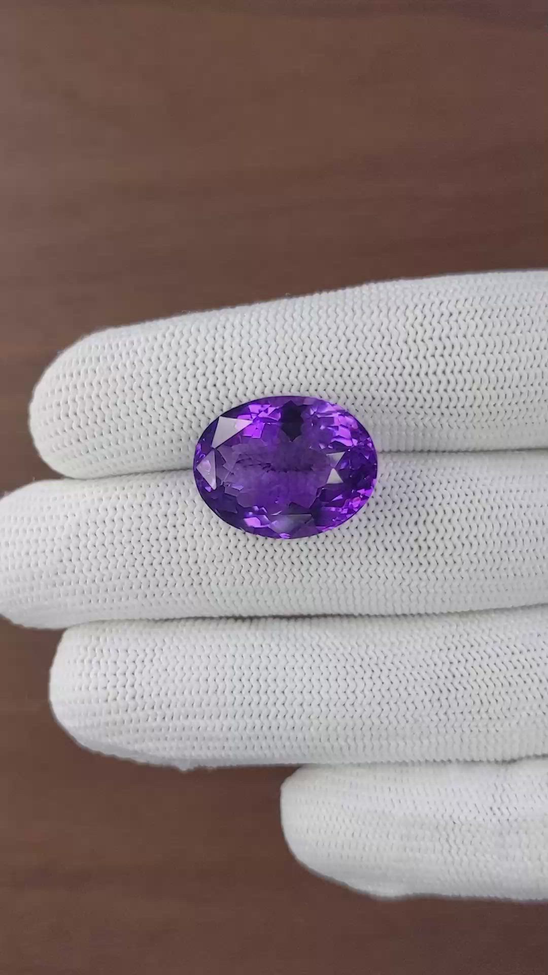 17.80 Ct. Purple Amethyst Size Video