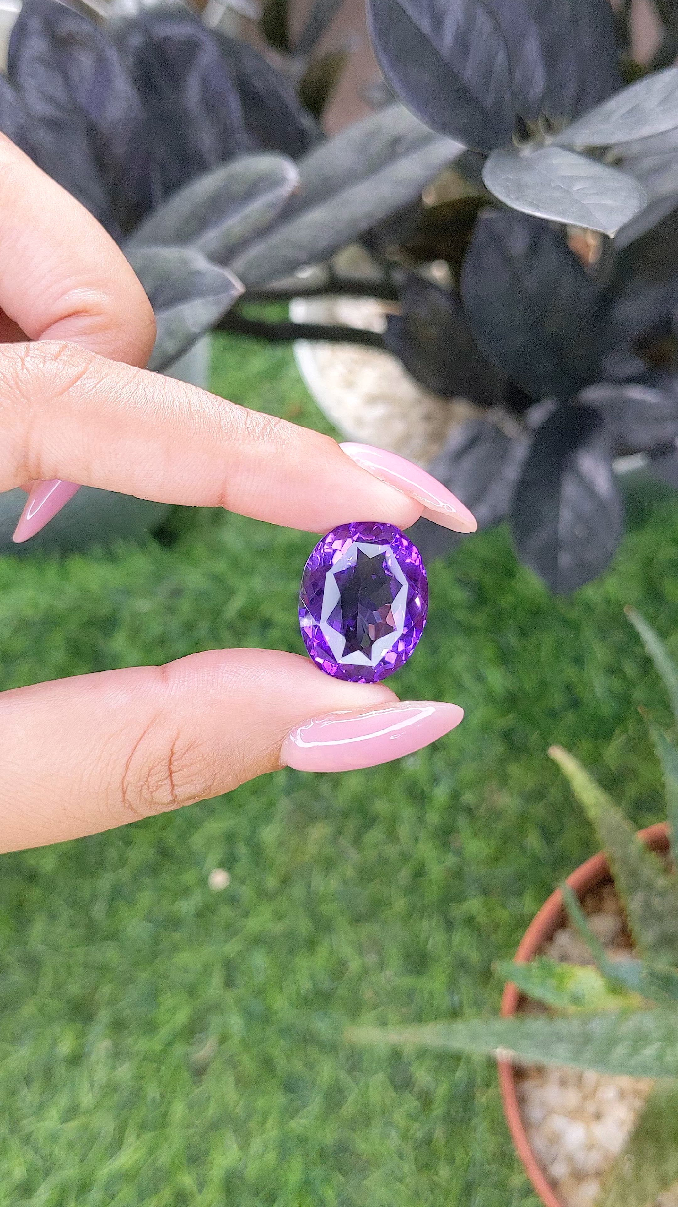 17.80 Ct. Purple Amethyst Size Video