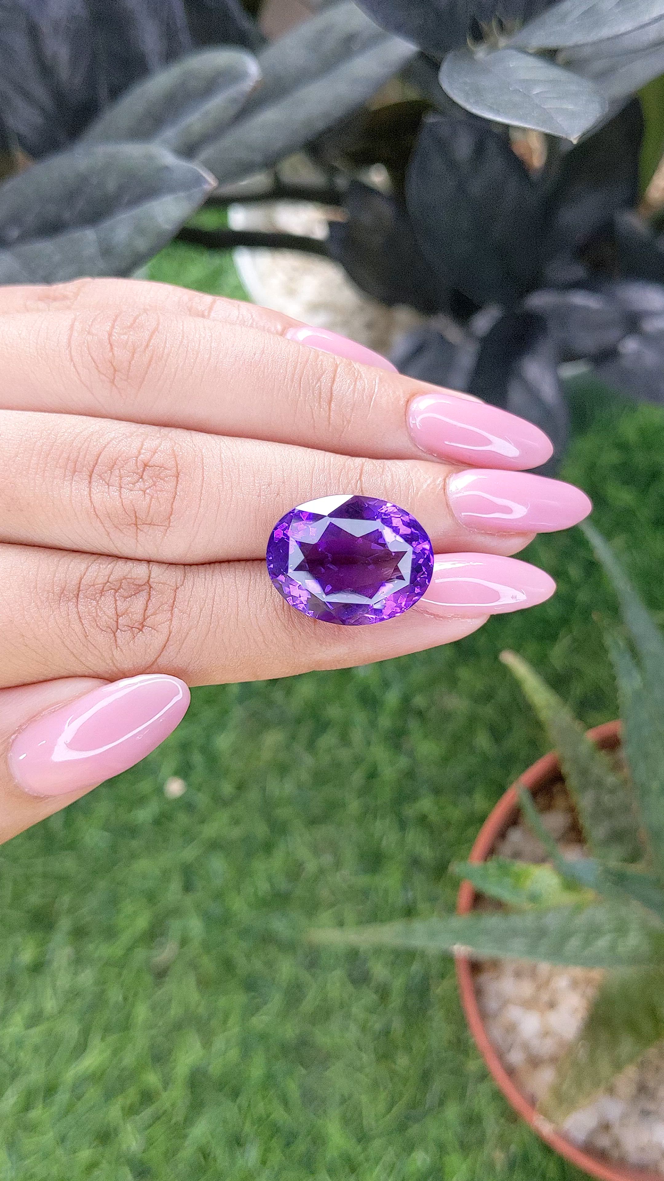 17.80 Ct. Purple Amethyst Size Video