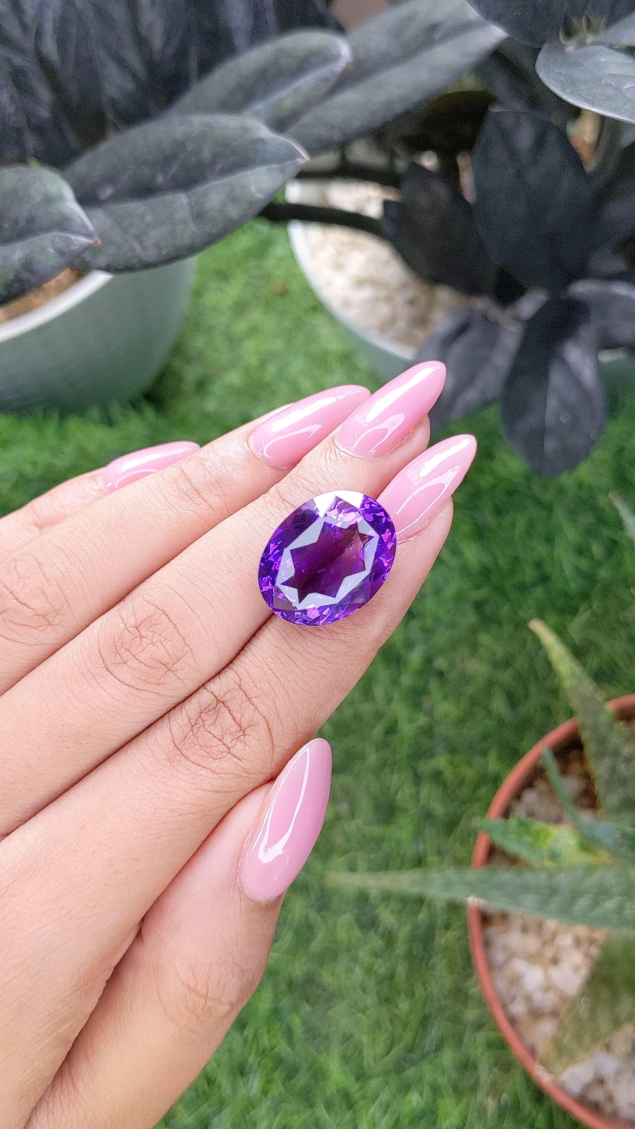 17.80 Ct. Purple Amethyst Size Video