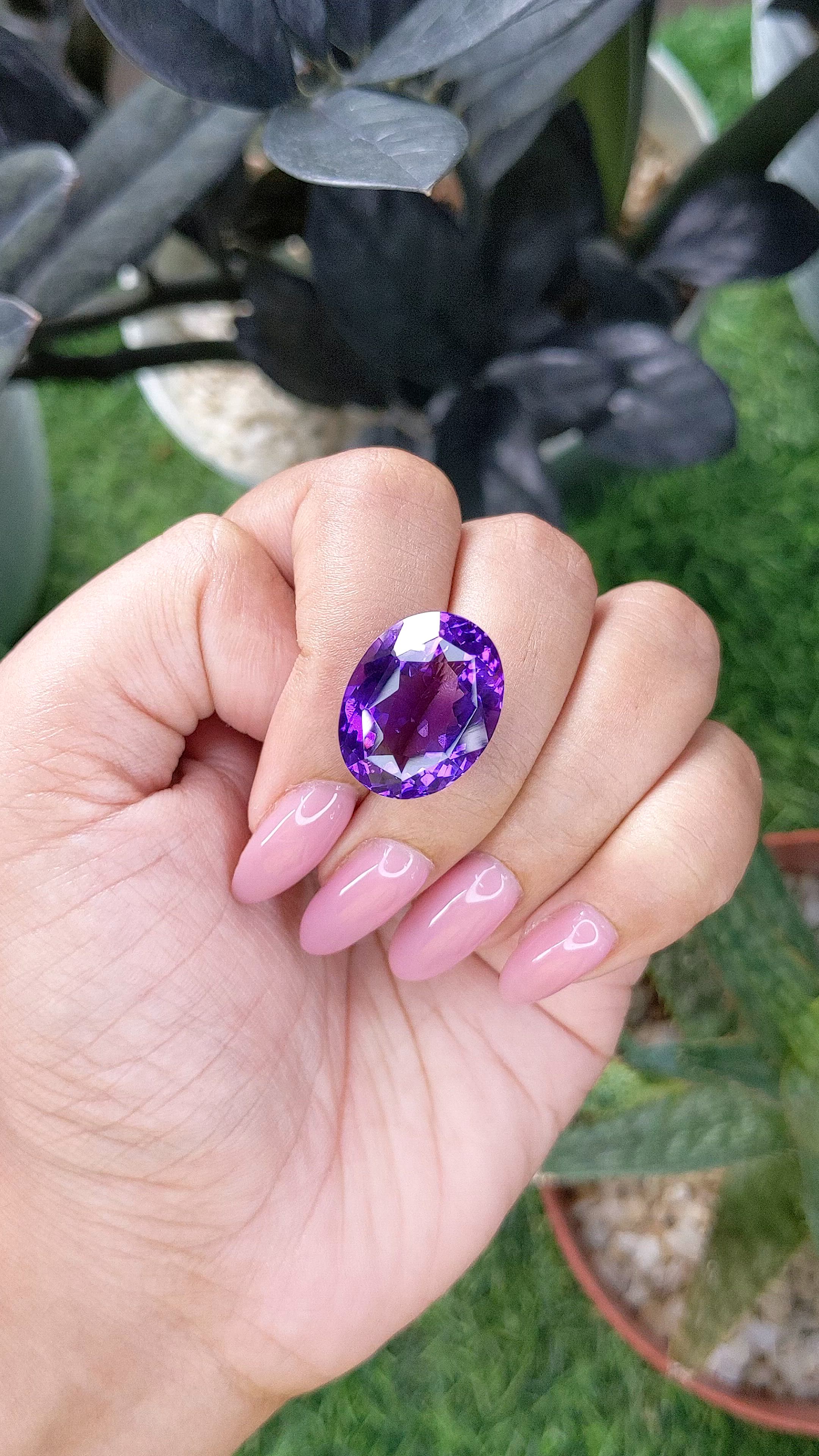 17.80 Ct. Purple Amethyst Size Video