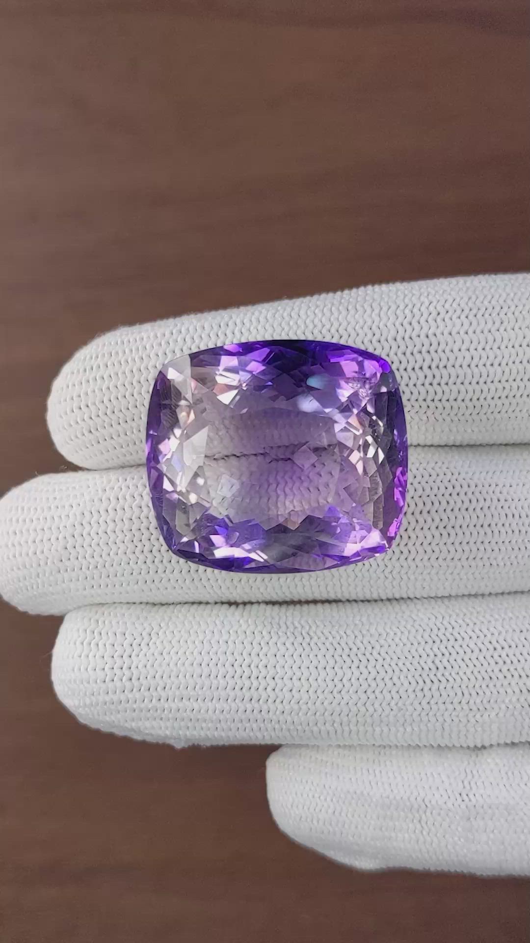 74.41 Ct. Purple Amethyst Size Video