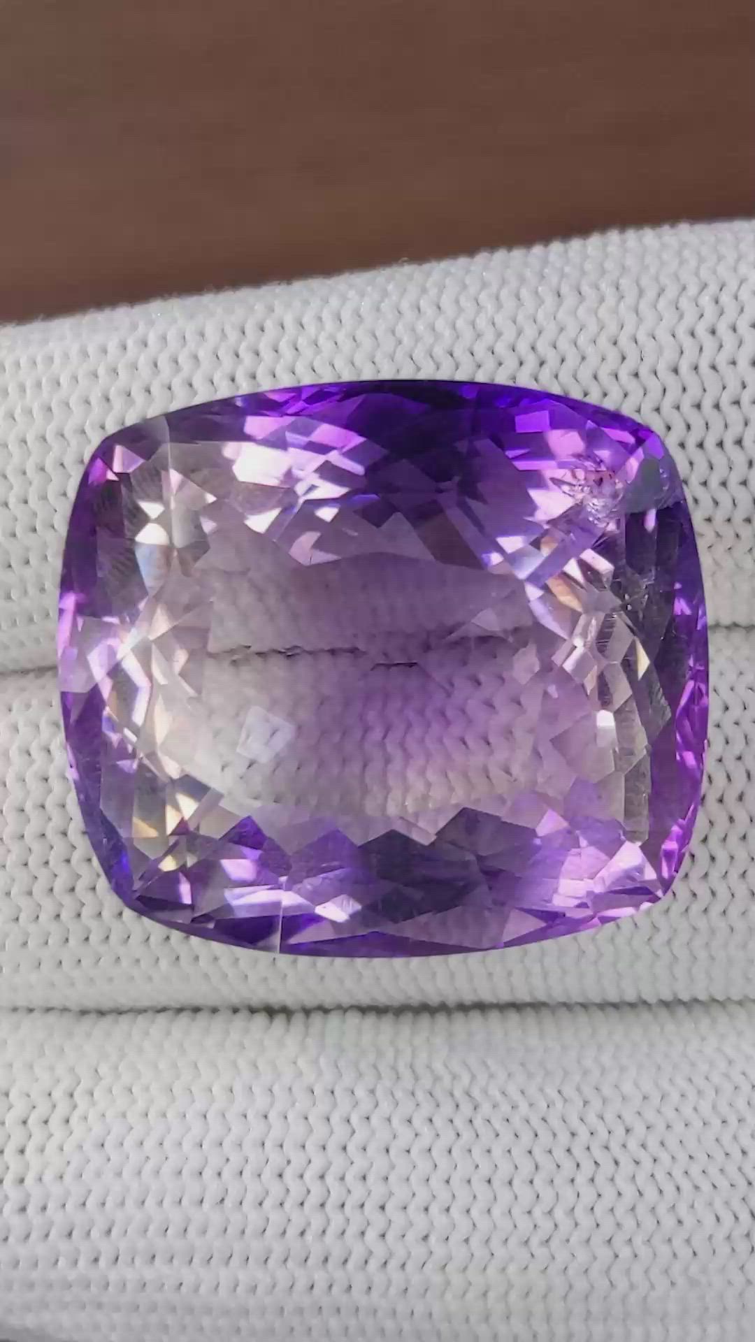 74.41 Ct. Purple Amethyst Size Video