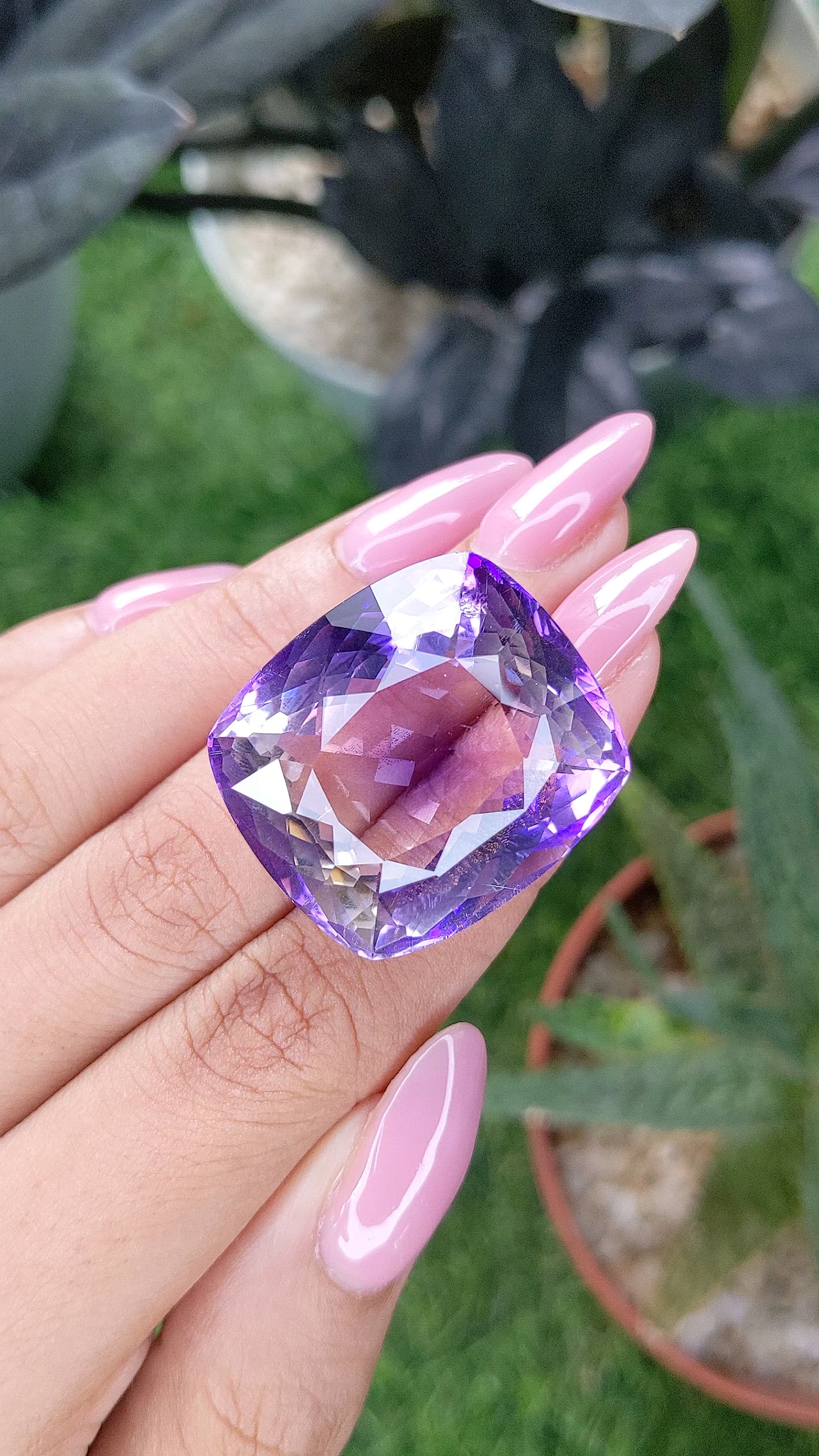 74.41 Ct. Purple Amethyst Size Video