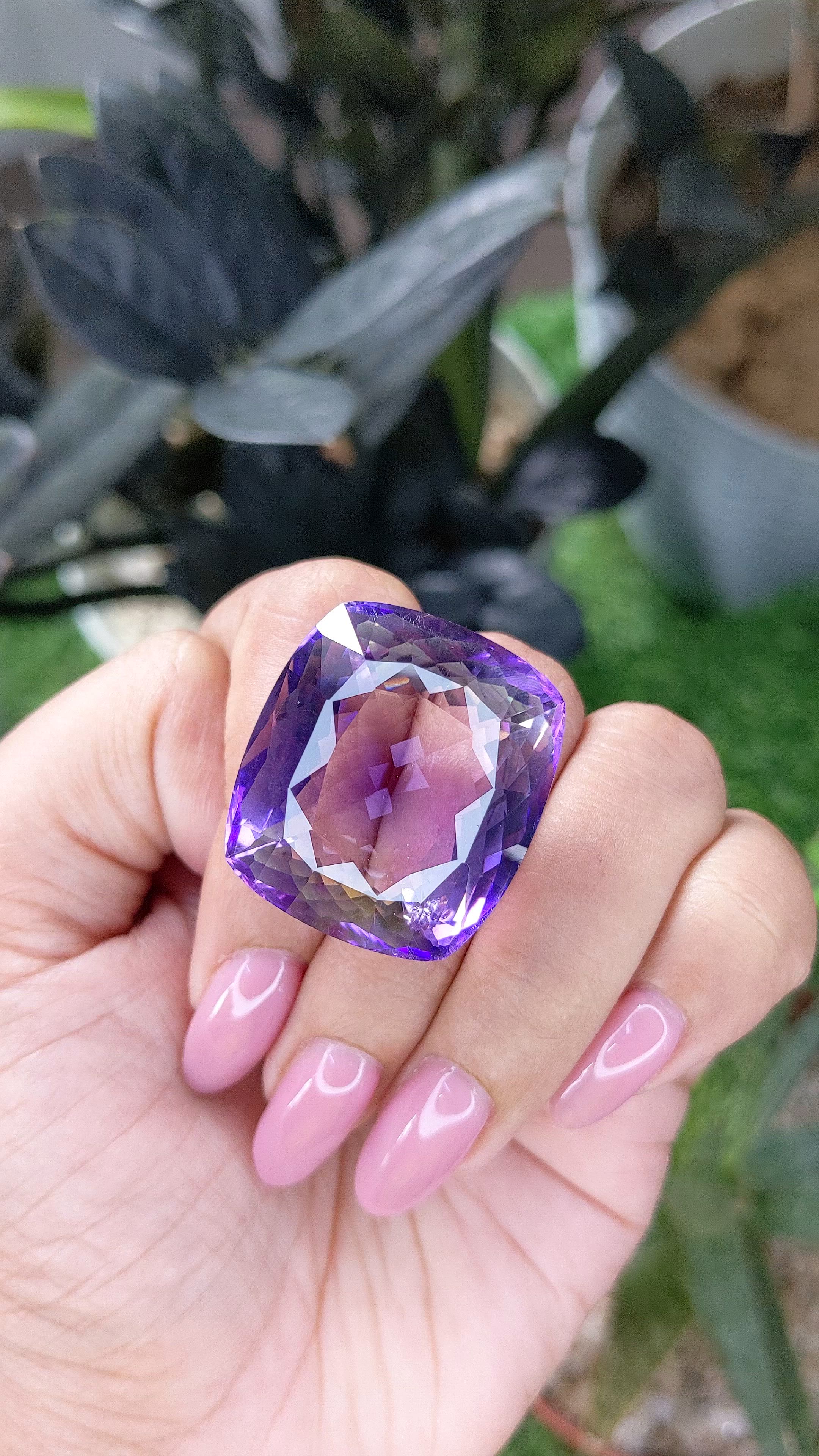 74.41 Ct. Purple Amethyst Size Video