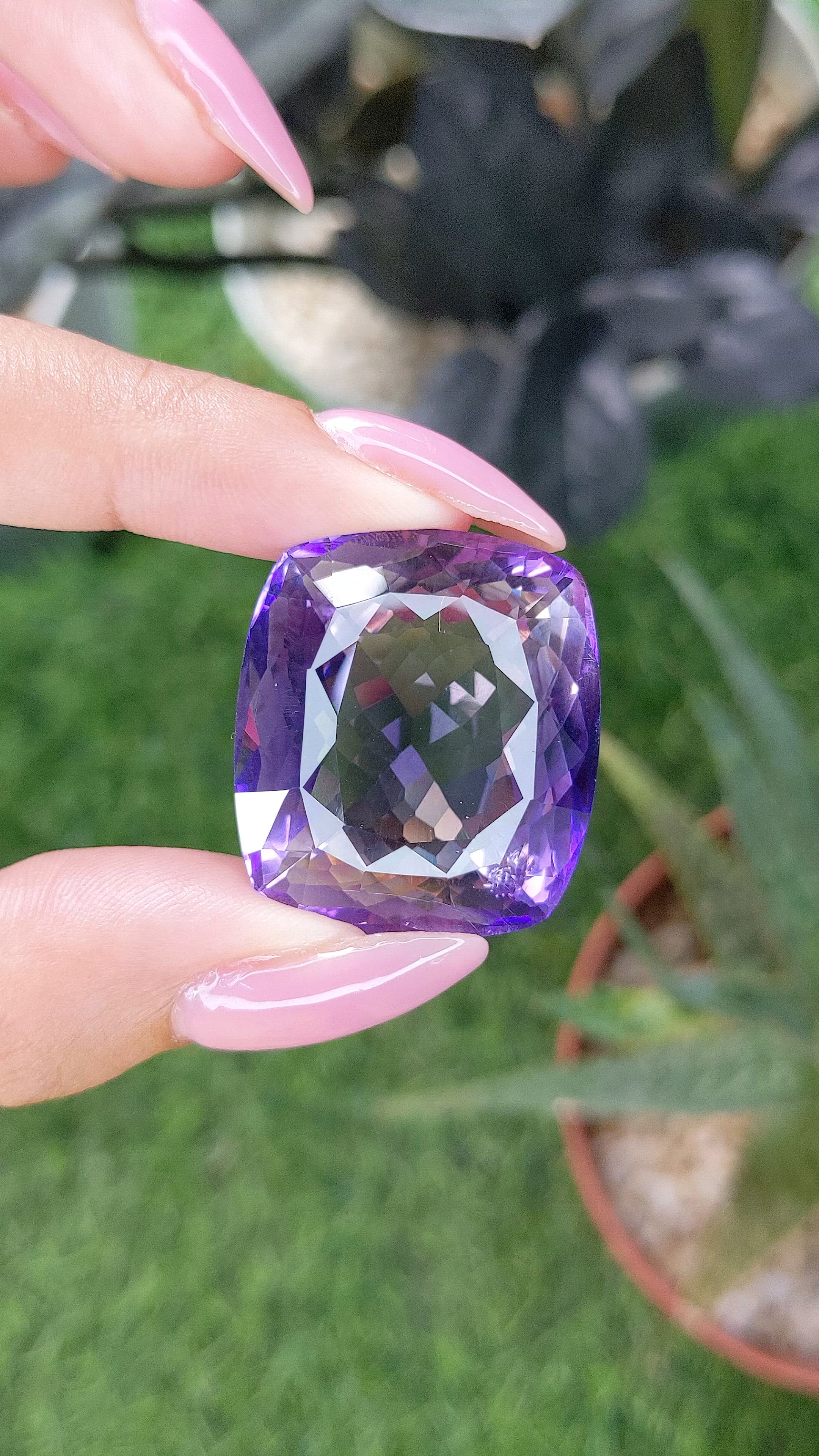 74.41 Ct. Purple Amethyst Size Video