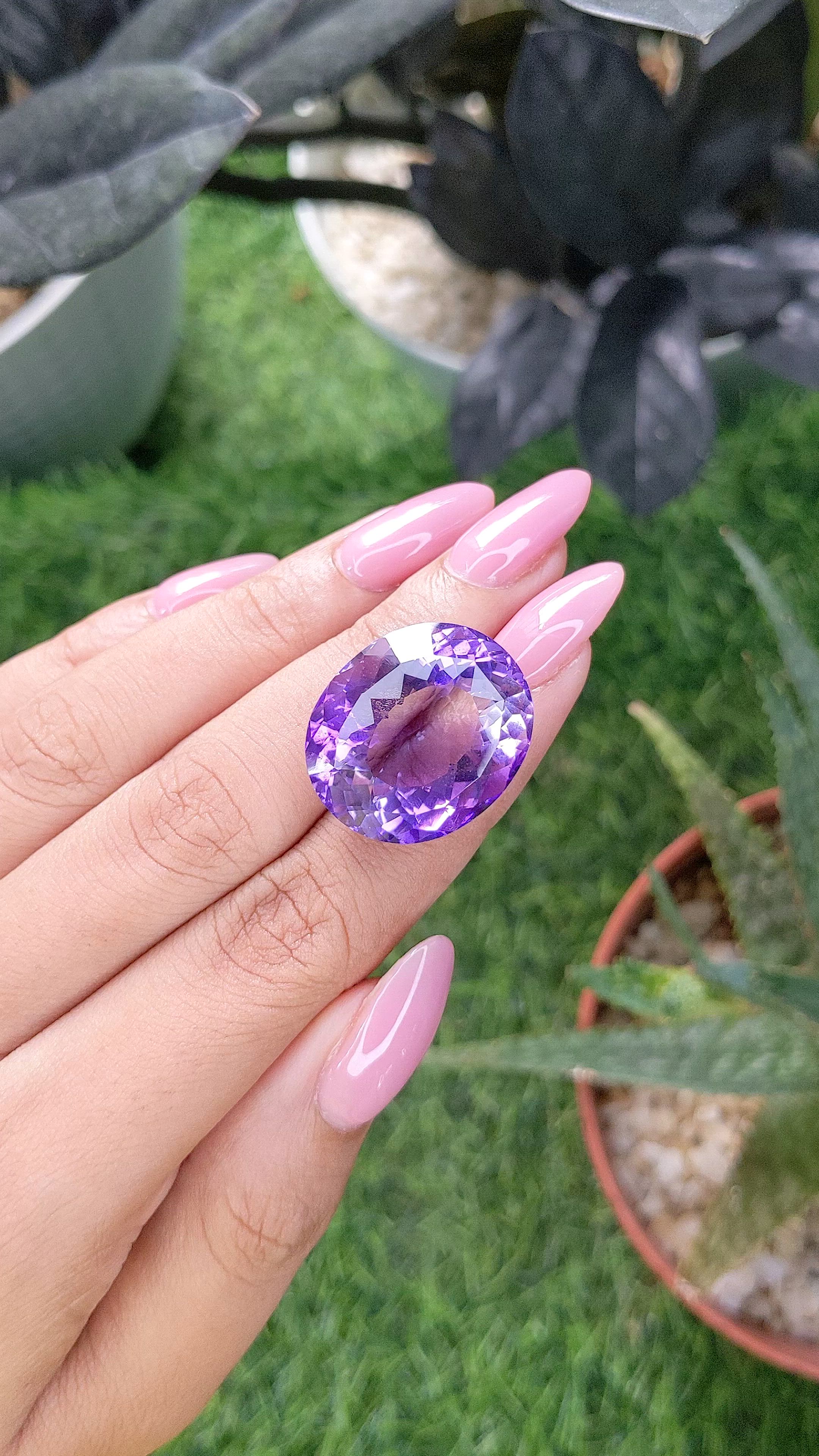 36.10 Ct. Purple Amethyst Size Video