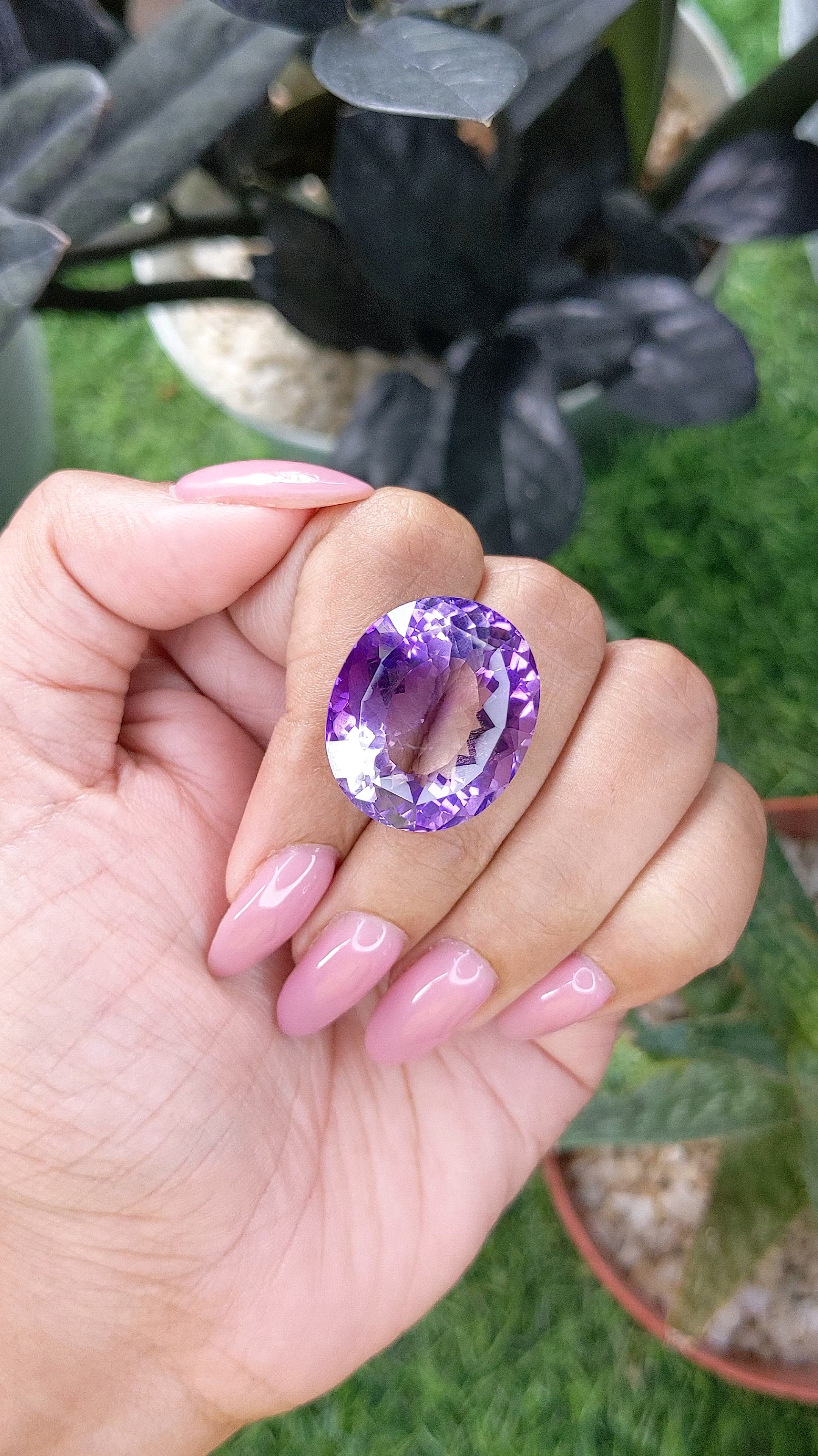36.10 Ct. Purple Amethyst Size Video