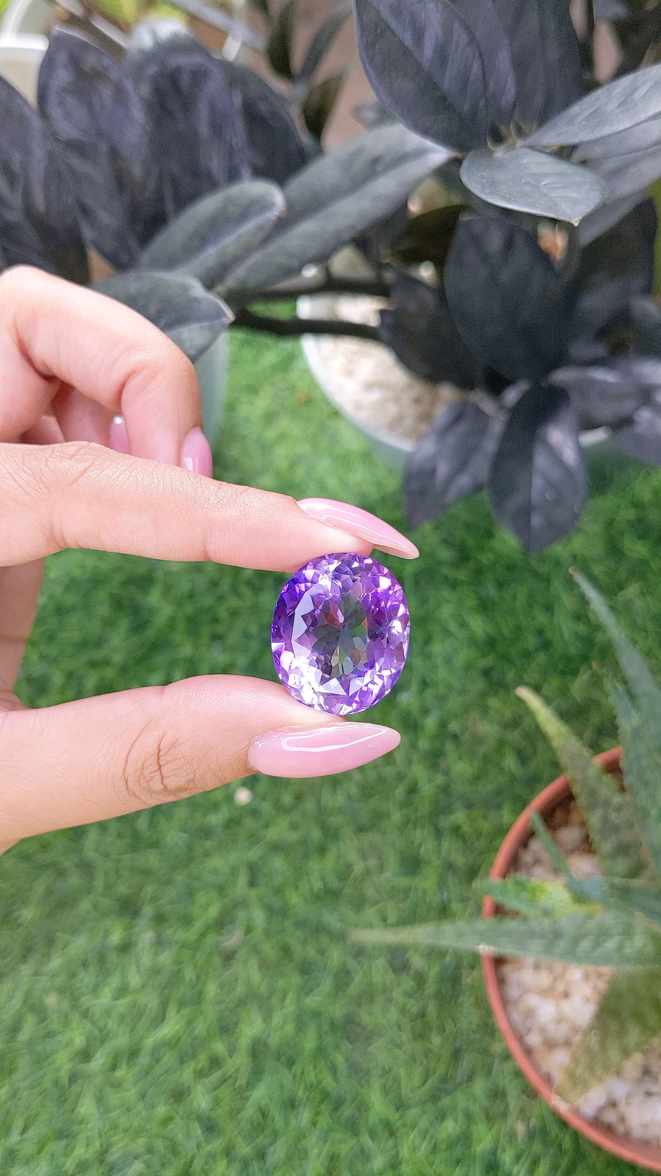 36.10 Ct. Purple Amethyst Size Video