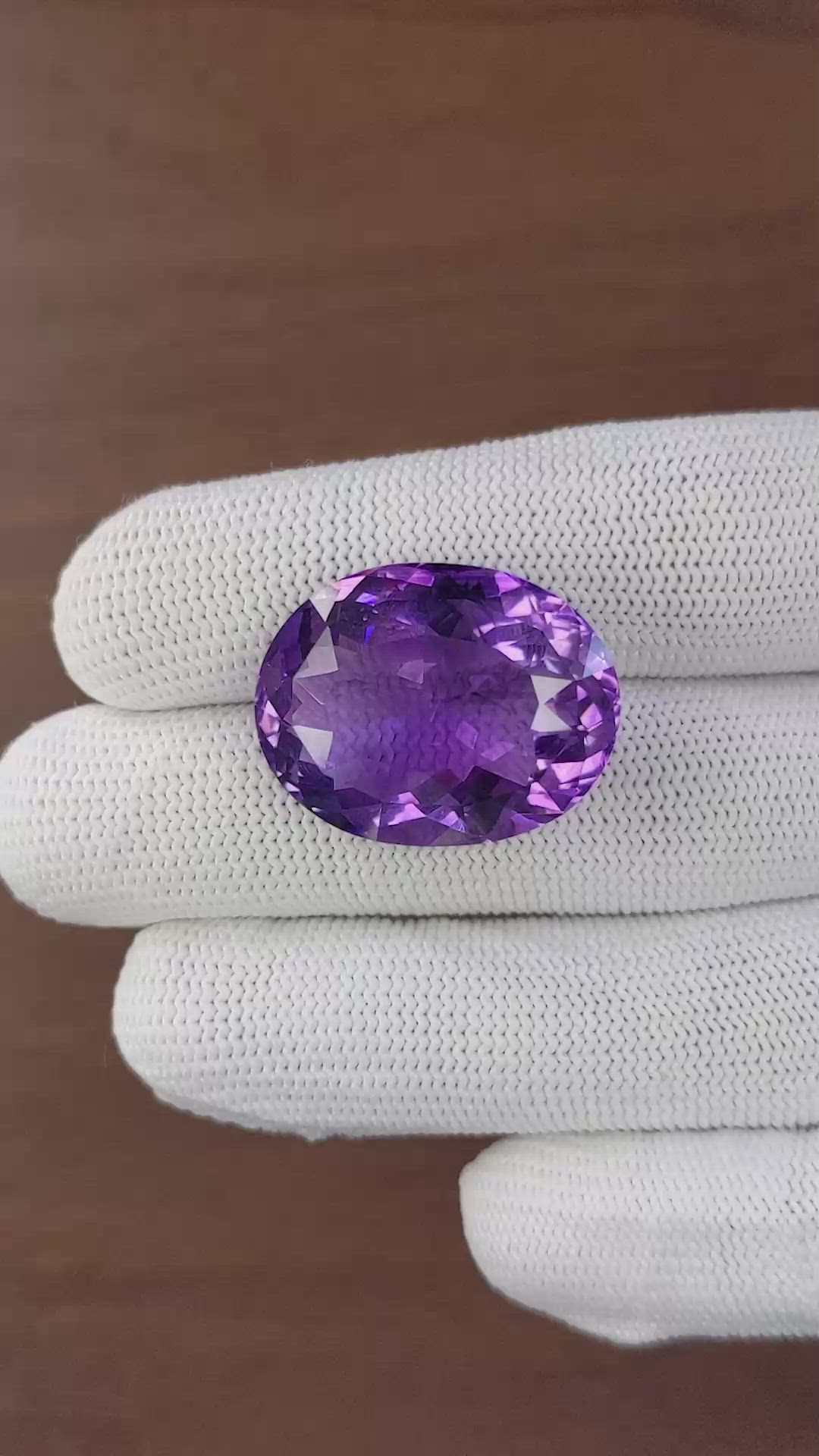 33.89 Ct. Purple Amethyst Size Video