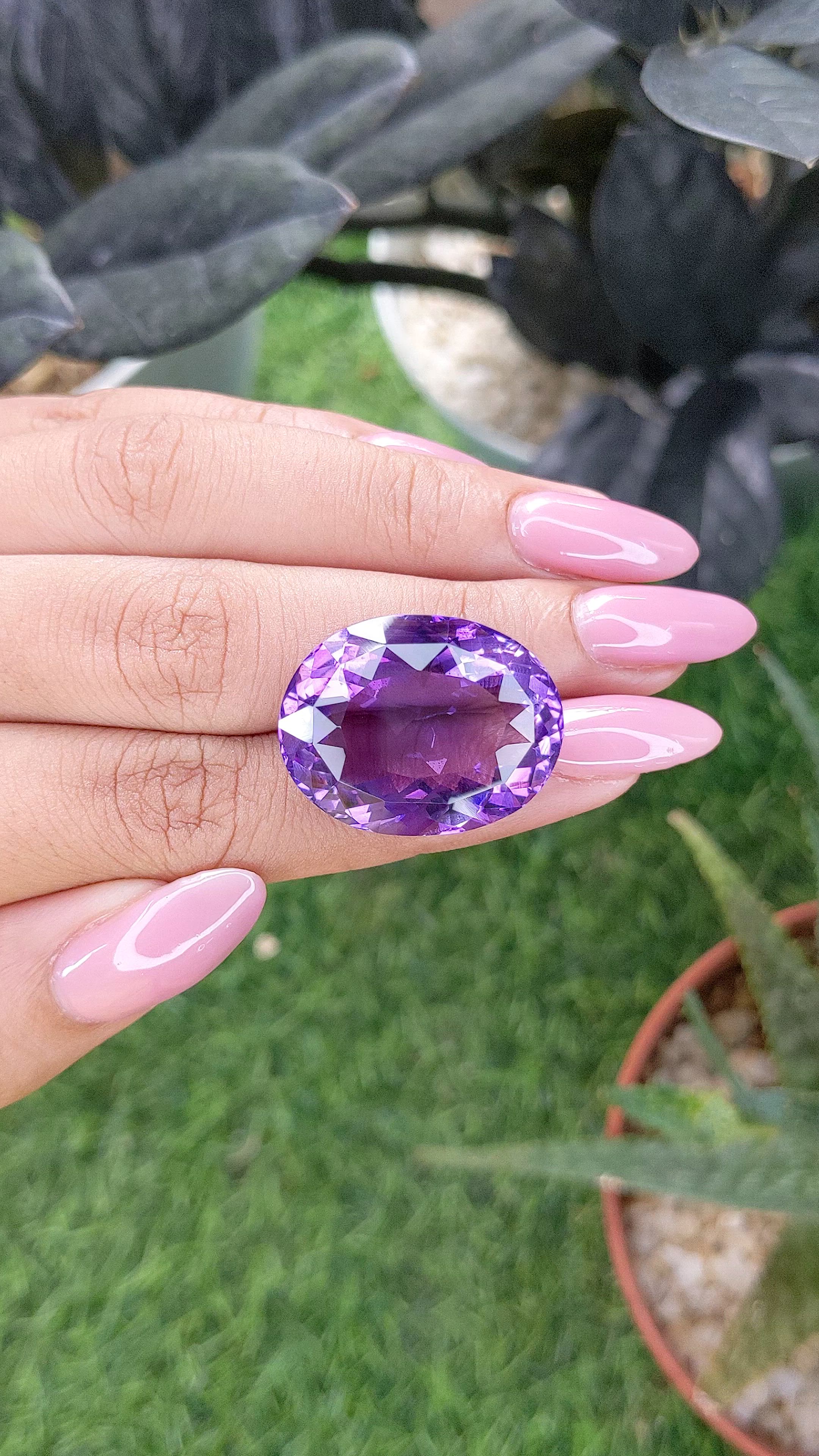 33.89 Ct. Purple Amethyst Size Video
