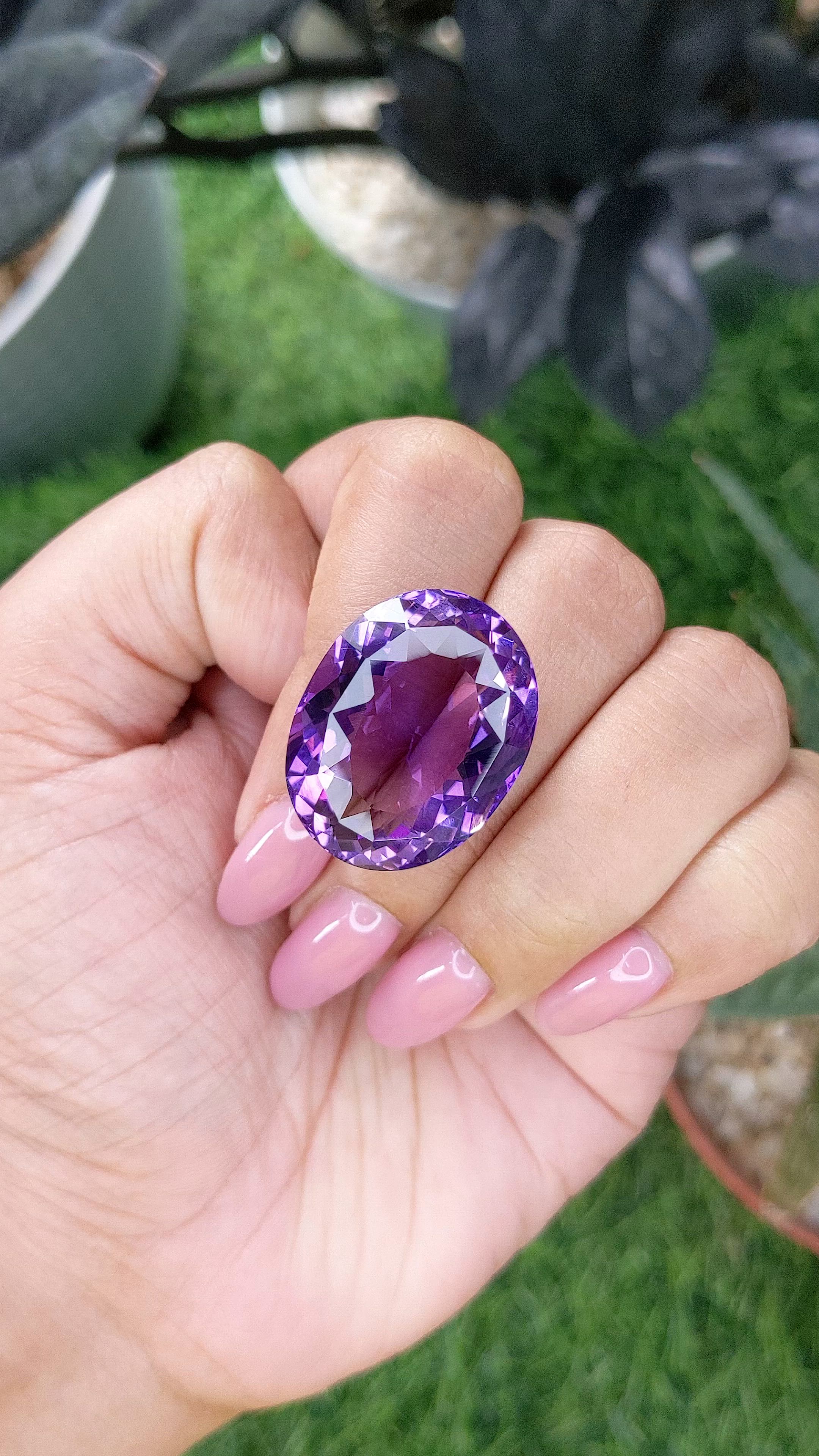 33.89 Ct. Purple Amethyst Size Video