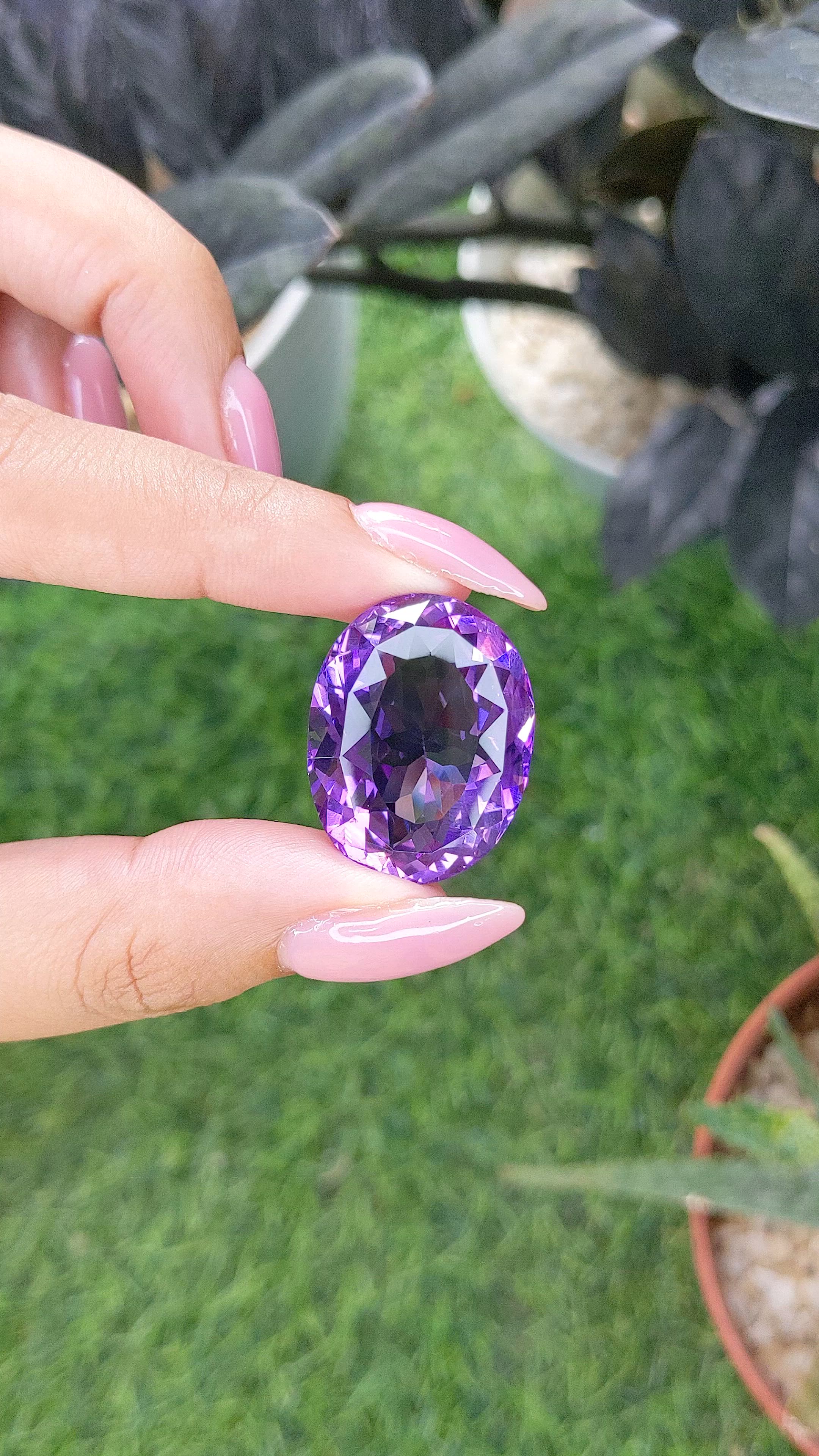 33.89 Ct. Purple Amethyst Size Video