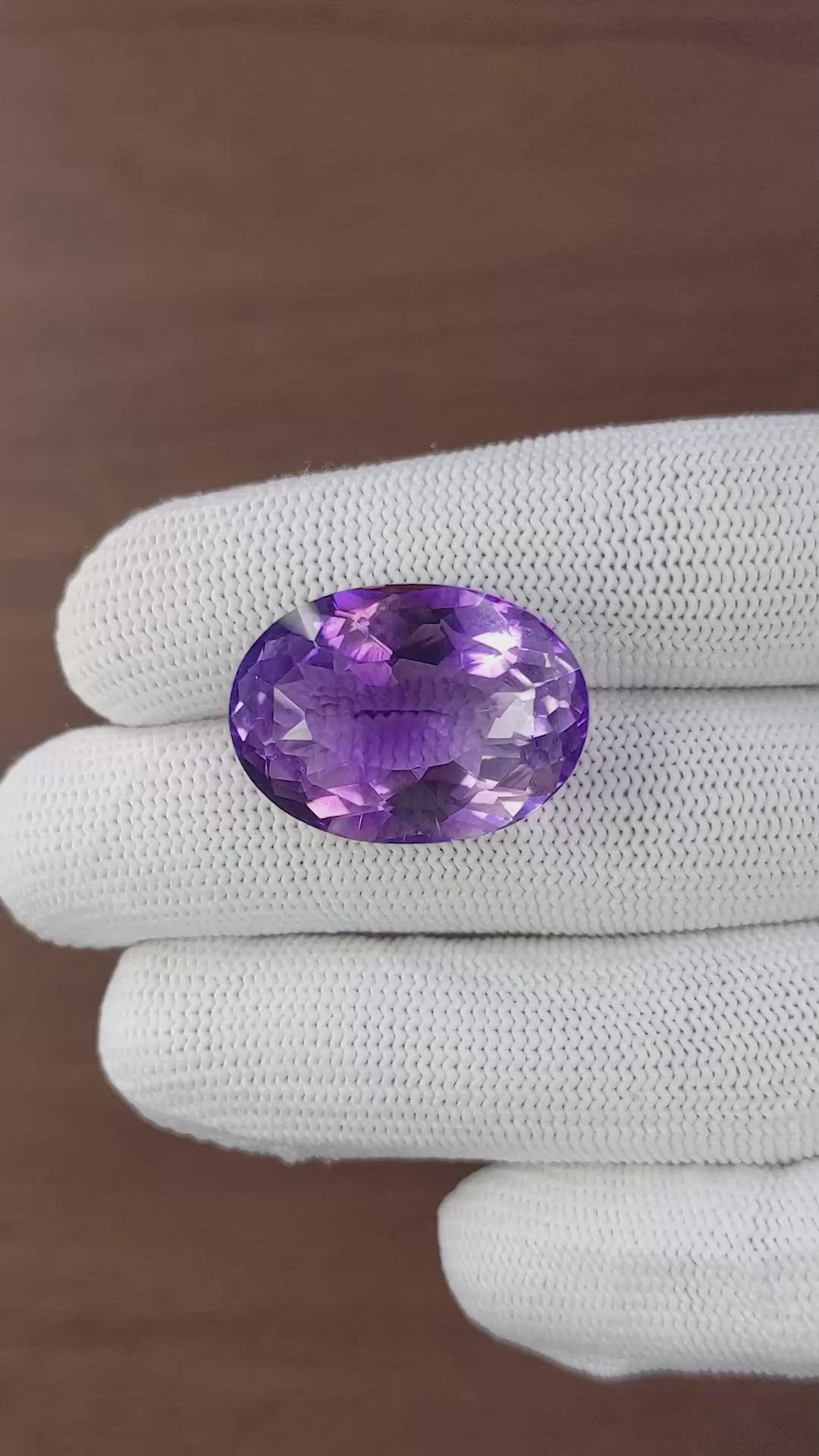 30.94 Ct. Purple Amethyst Size Video